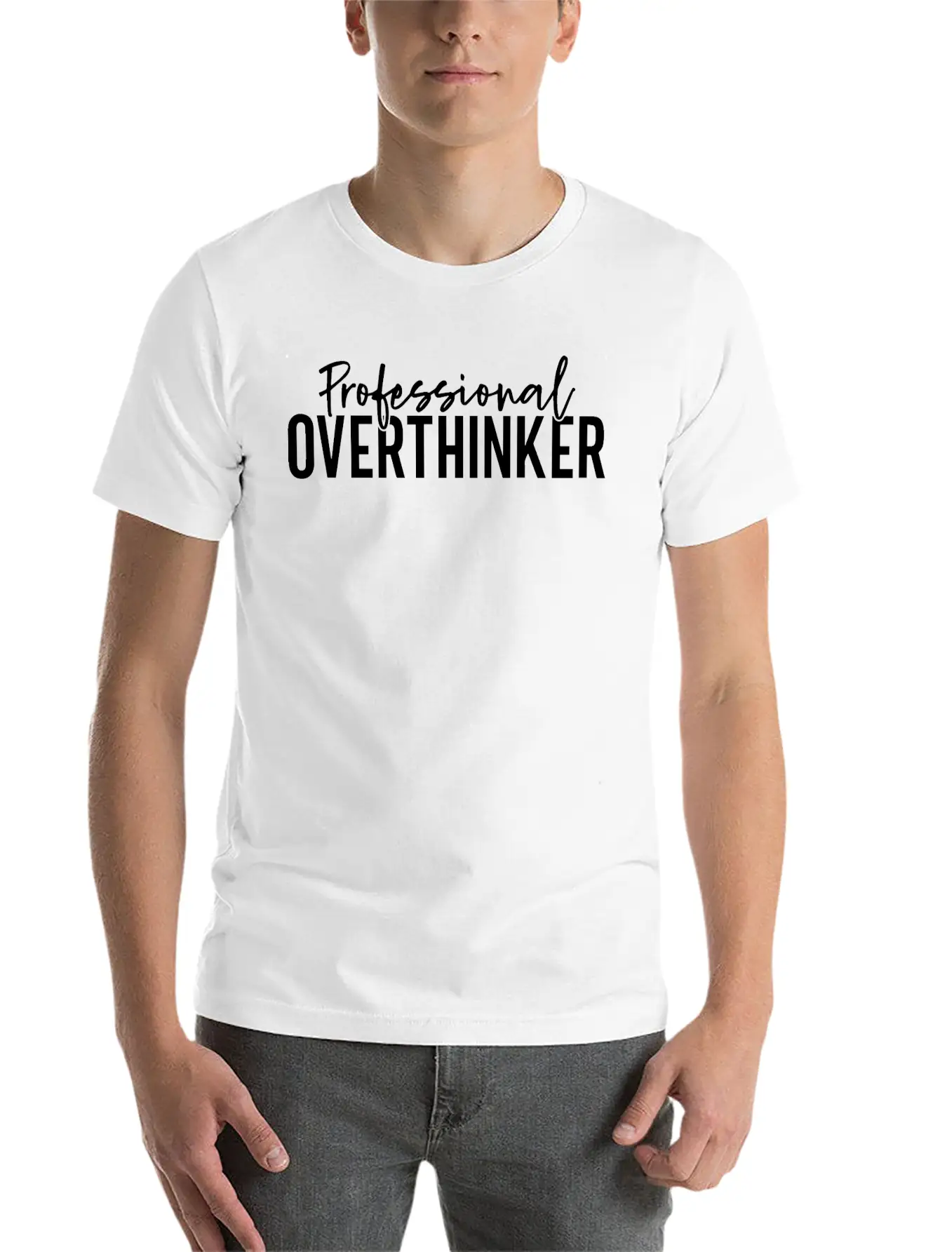 Professional Overthinker Stylish Everyday T-Shirt – Unisex Basic Cotton Tee
