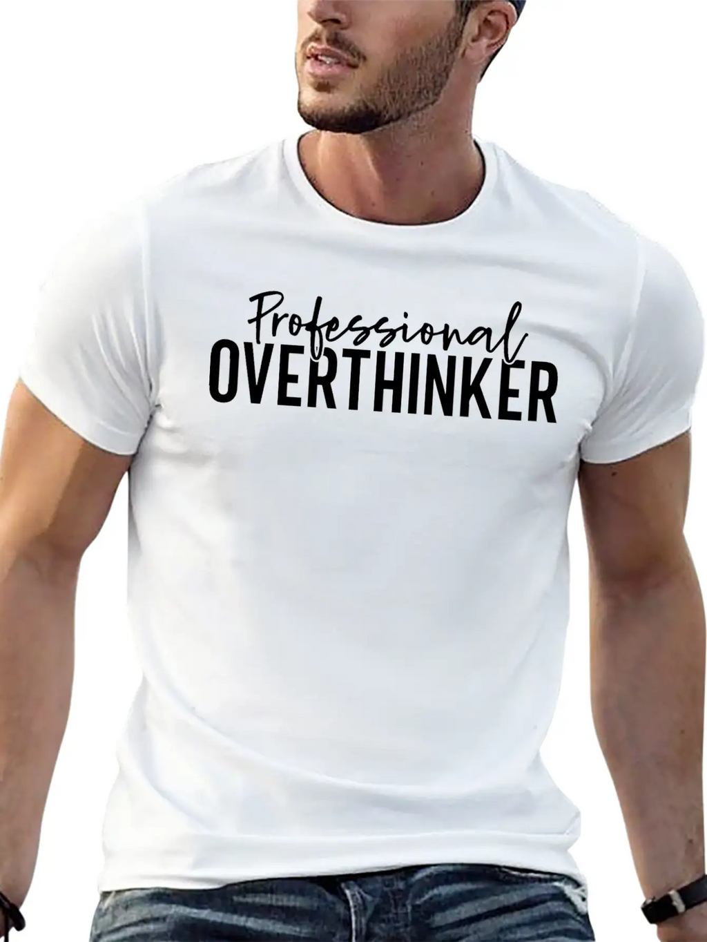 Professional Overthinker Stylish Everyday T-Shirt – Unisex Basic Cotton Tee