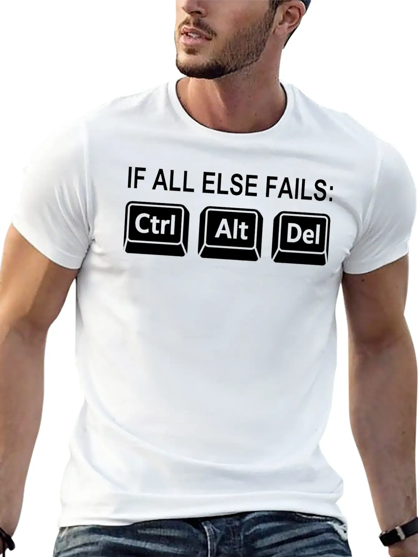 Programmer Geek Keyboard Phrase Unisex Short Sleeve Soft Cotton T-Shirt – Casual Everyday Wear