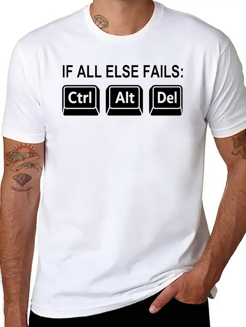 Programmer Geek Keyboard Phrase Unisex Short Sleeve Soft Cotton T-Shirt – Casual Everyday Wear