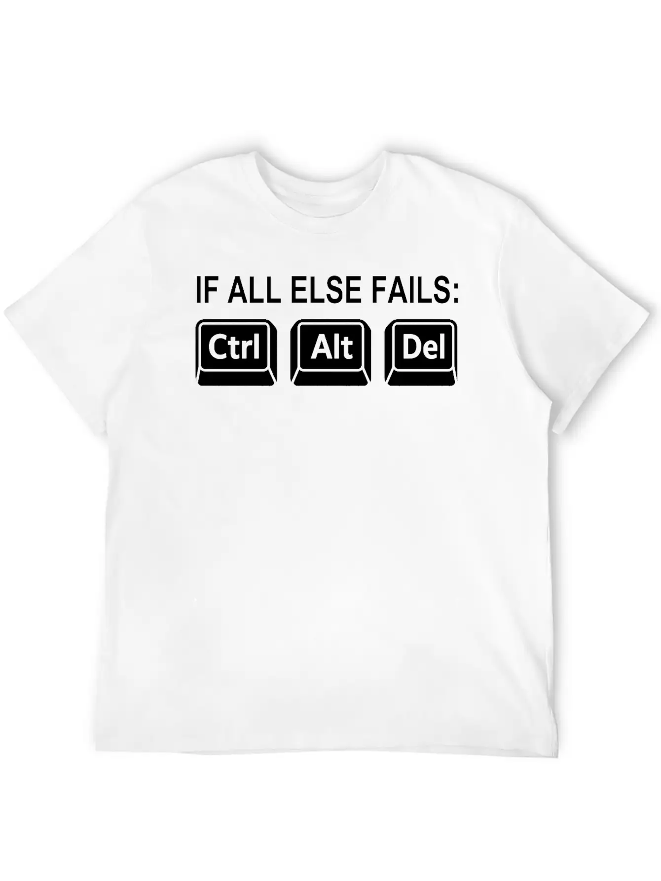 Programmer Geek Keyboard Phrase Unisex Short Sleeve Soft Cotton T-Shirt – Casual Everyday Wear