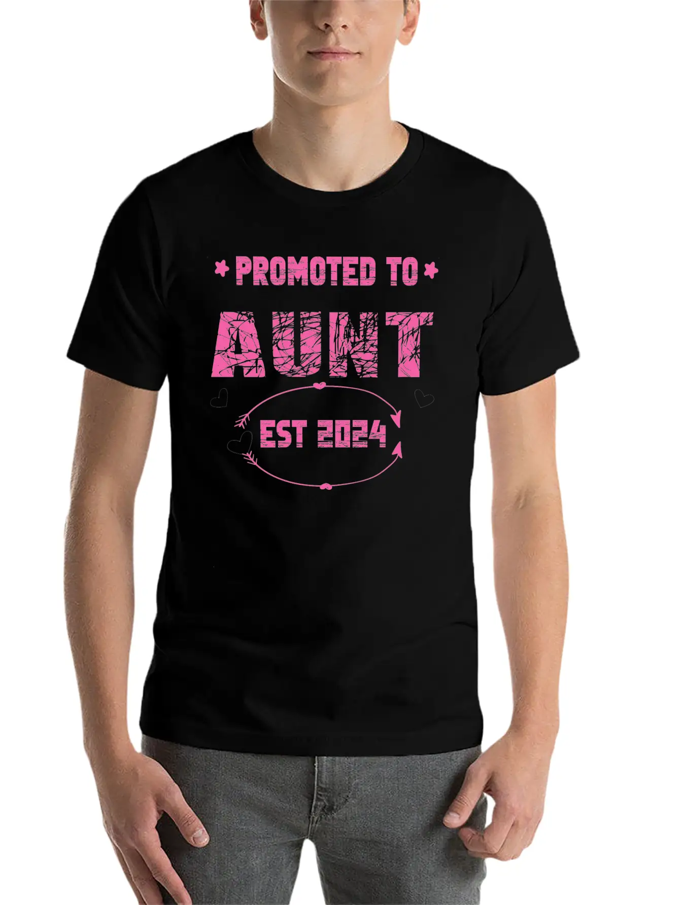 Promoted To Aunt 2024 Soon To Be Aunt Classic Fit Graphic Tee For Daily Comfort – Unisex Cotton Shirt