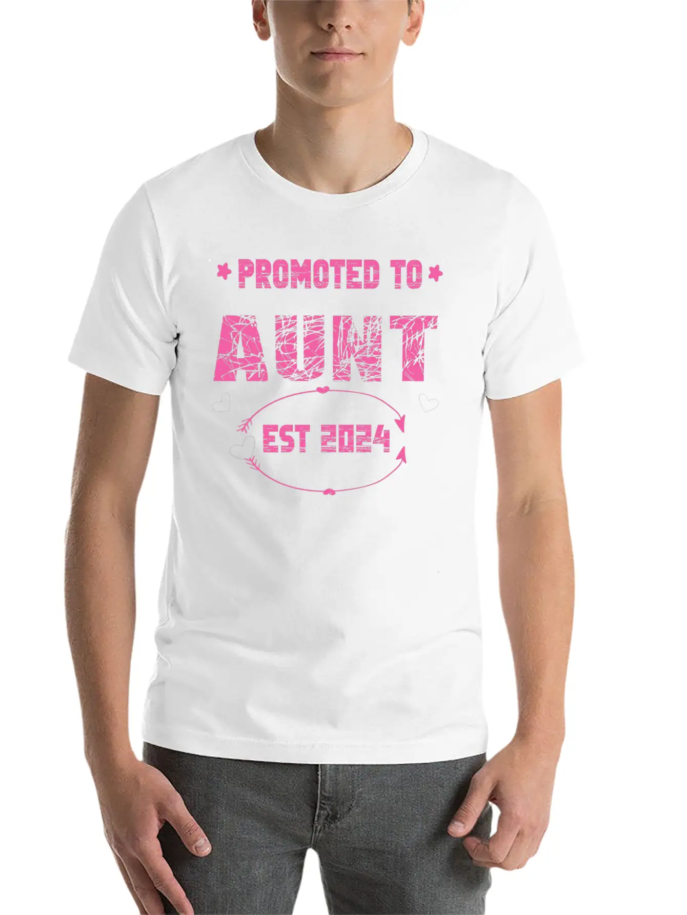 Promoted To Aunt 2024 Soon To Be Aunt Classic Fit Graphic Tee For Daily Comfort – Unisex Cotton Shirt