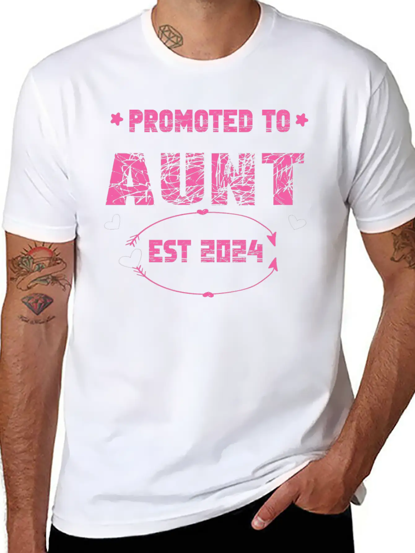 Promoted To Aunt 2024 Soon To Be Aunt Classic Fit Graphic Tee For Daily Comfort – Unisex Cotton Shirt
