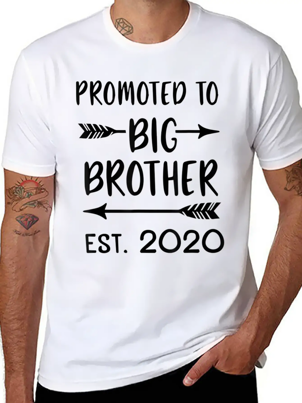 Promoted To Big Brother Est 2020 Vintage Arrow Boy Unisex Casual T-Shirt – Clean Design For Daily Comfort