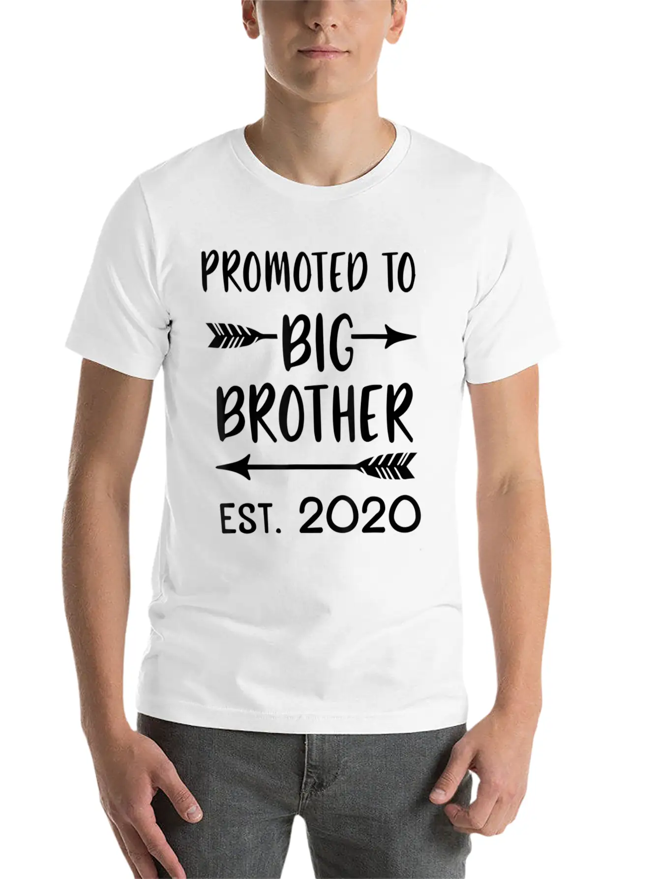 Promoted To Big Brother Est 2020 Vintage Arrow Boy Unisex Casual T-Shirt – Clean Design For Daily Comfort
