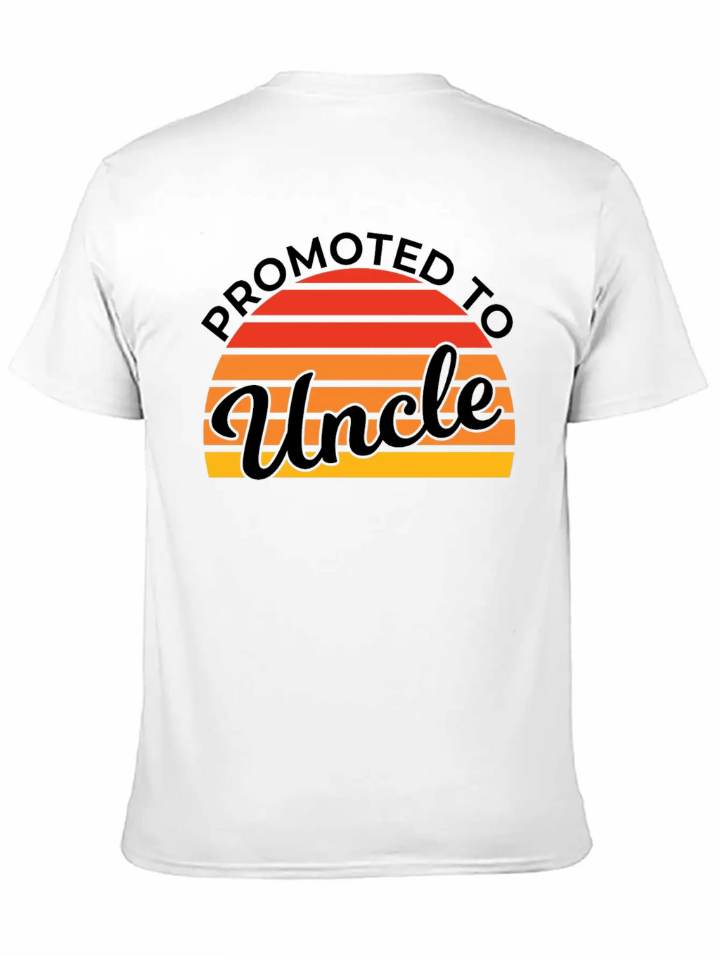 Promoted To Uncle Funny Baby Shower Party Uncle Stylish Everyday T-Shirt – Unisex Basic Cotton Tee