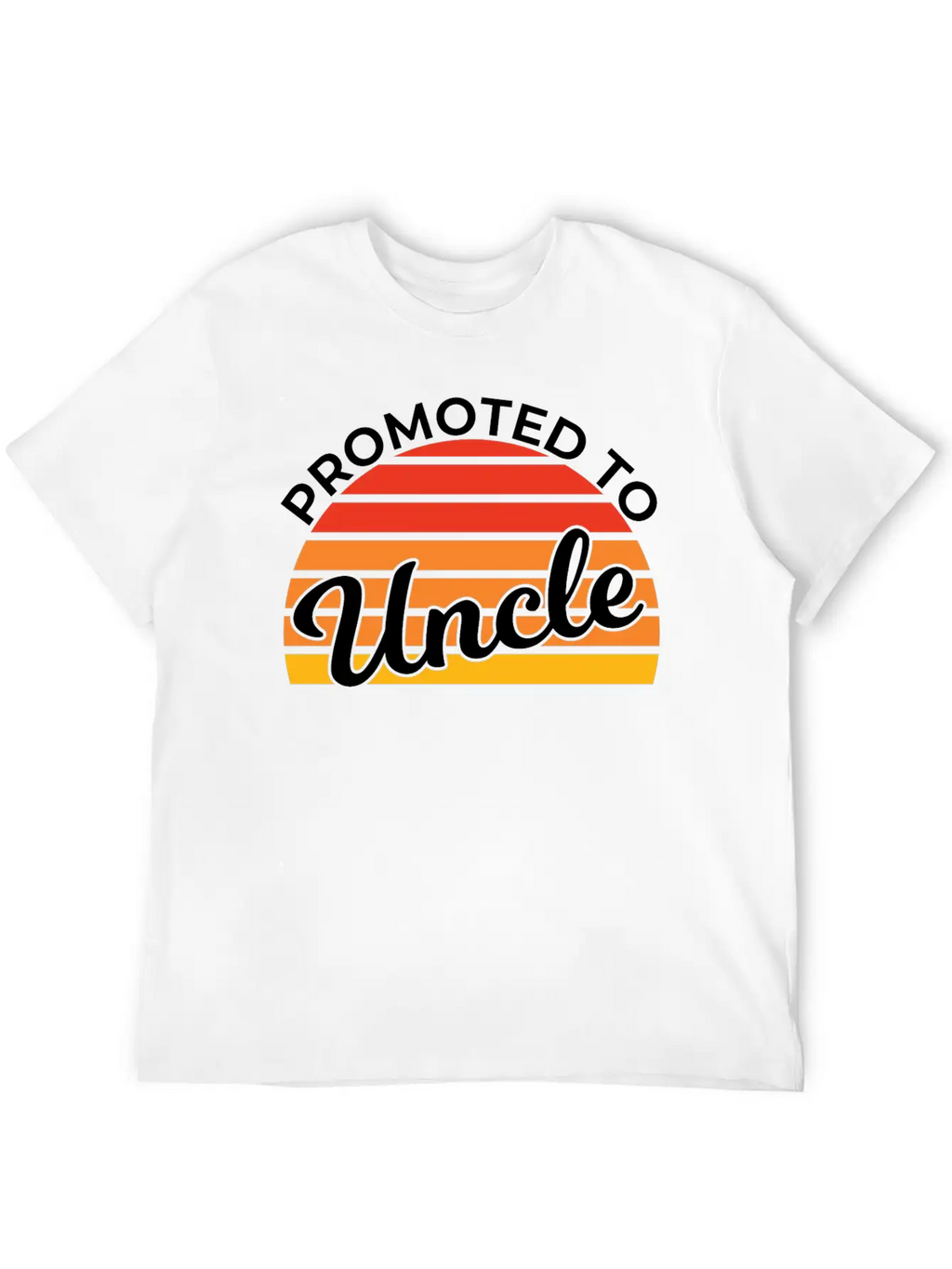 Promoted To Uncle Funny Baby Shower Party Uncle Stylish Everyday T-Shirt – Unisex Basic Cotton Tee