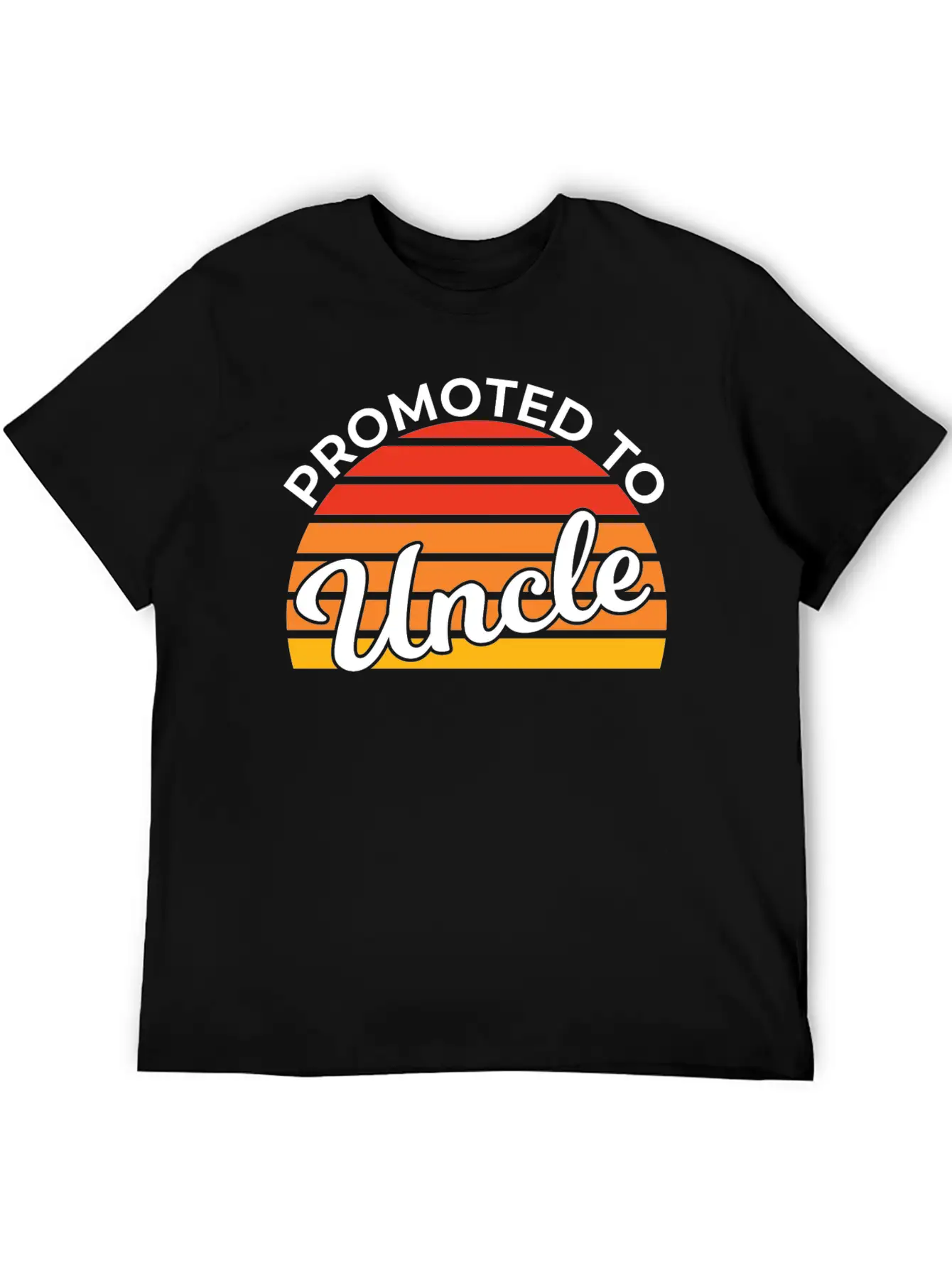 Promoted To Uncle Funny Baby Shower Party Uncle Stylish Everyday T-Shirt – Unisex Basic Cotton Tee