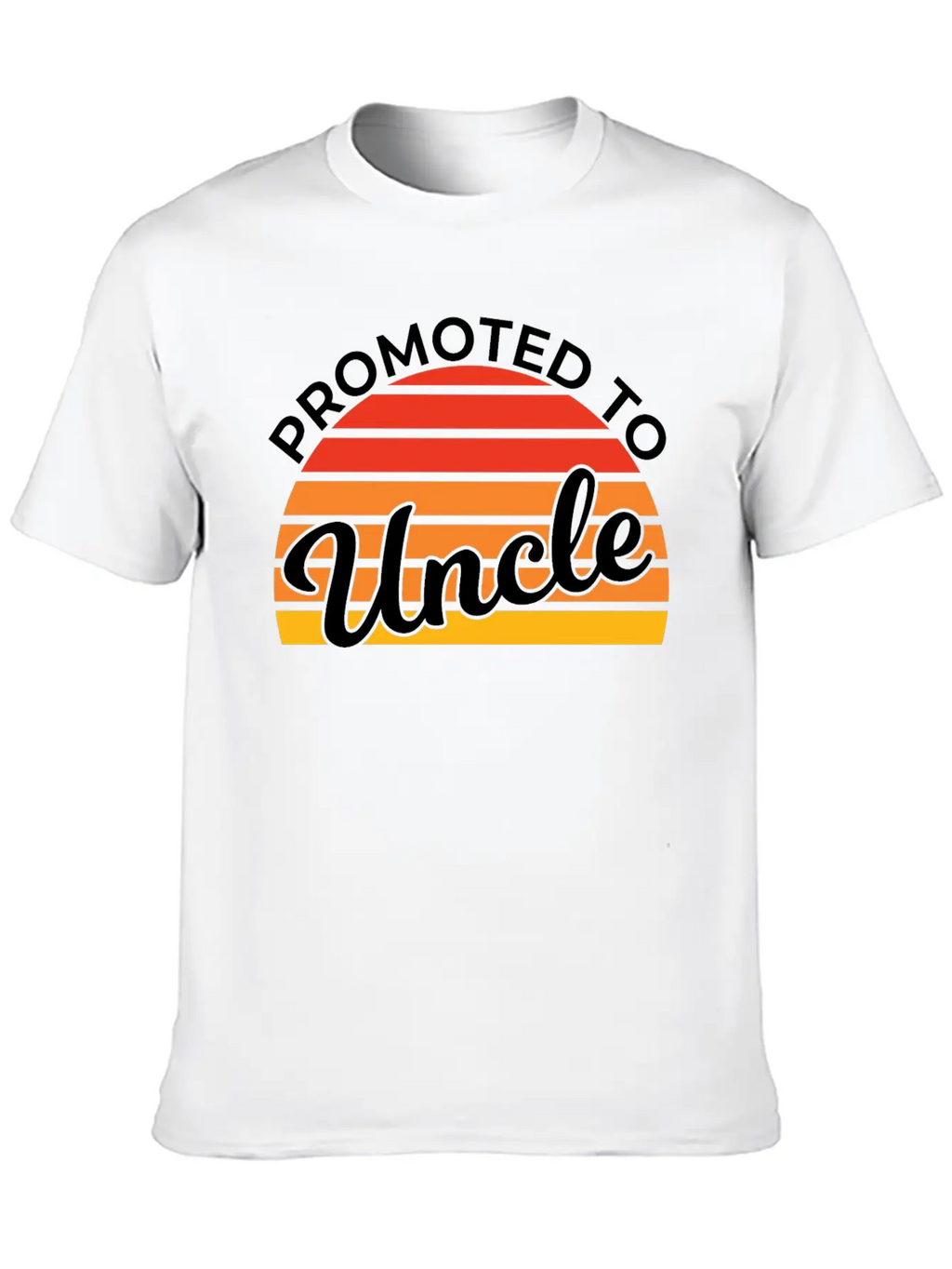Promoted To Uncle Funny Baby Shower Party Uncle Stylish Everyday T-Shirt – Unisex Basic Cotton Tee