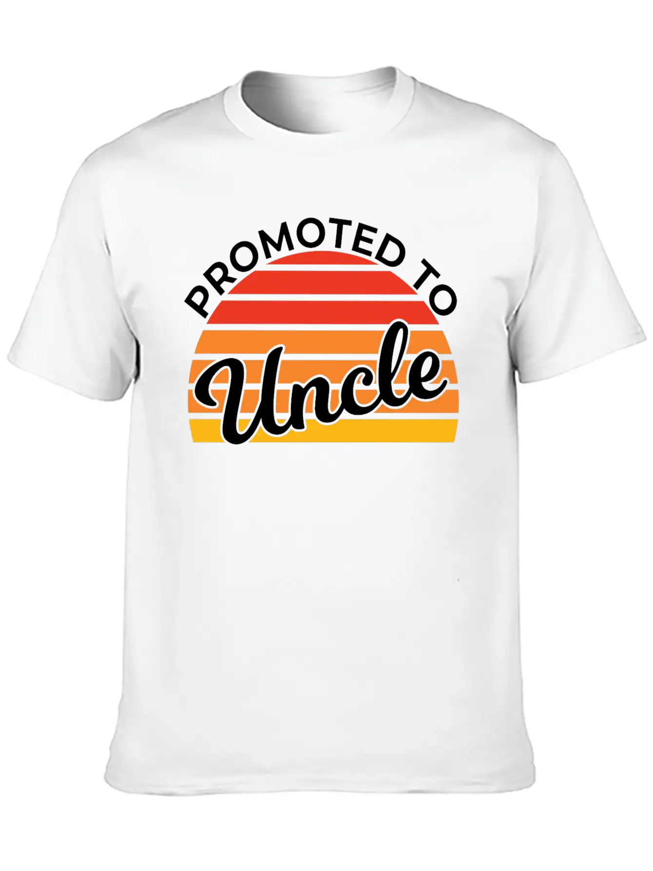 Promoted To Uncle Funny Baby Shower Party Uncle Stylish Everyday T-Shirt – Unisex Basic Cotton Tee
