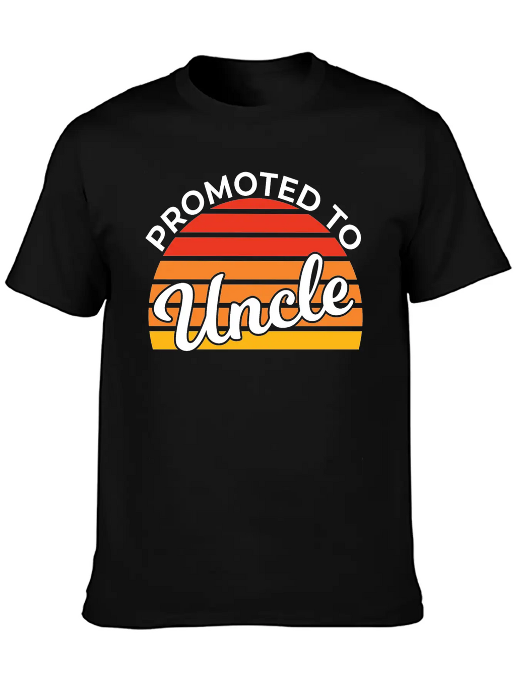 Promoted To Uncle Funny Baby Shower Party Uncle Stylish Everyday T-Shirt – Unisex Basic Cotton Tee