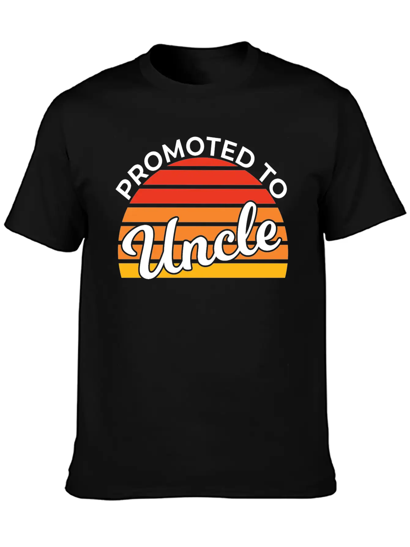 Promoted To Uncle Funny Baby Shower Party Uncle Stylish Everyday T-Shirt – Unisex Basic Cotton Tee