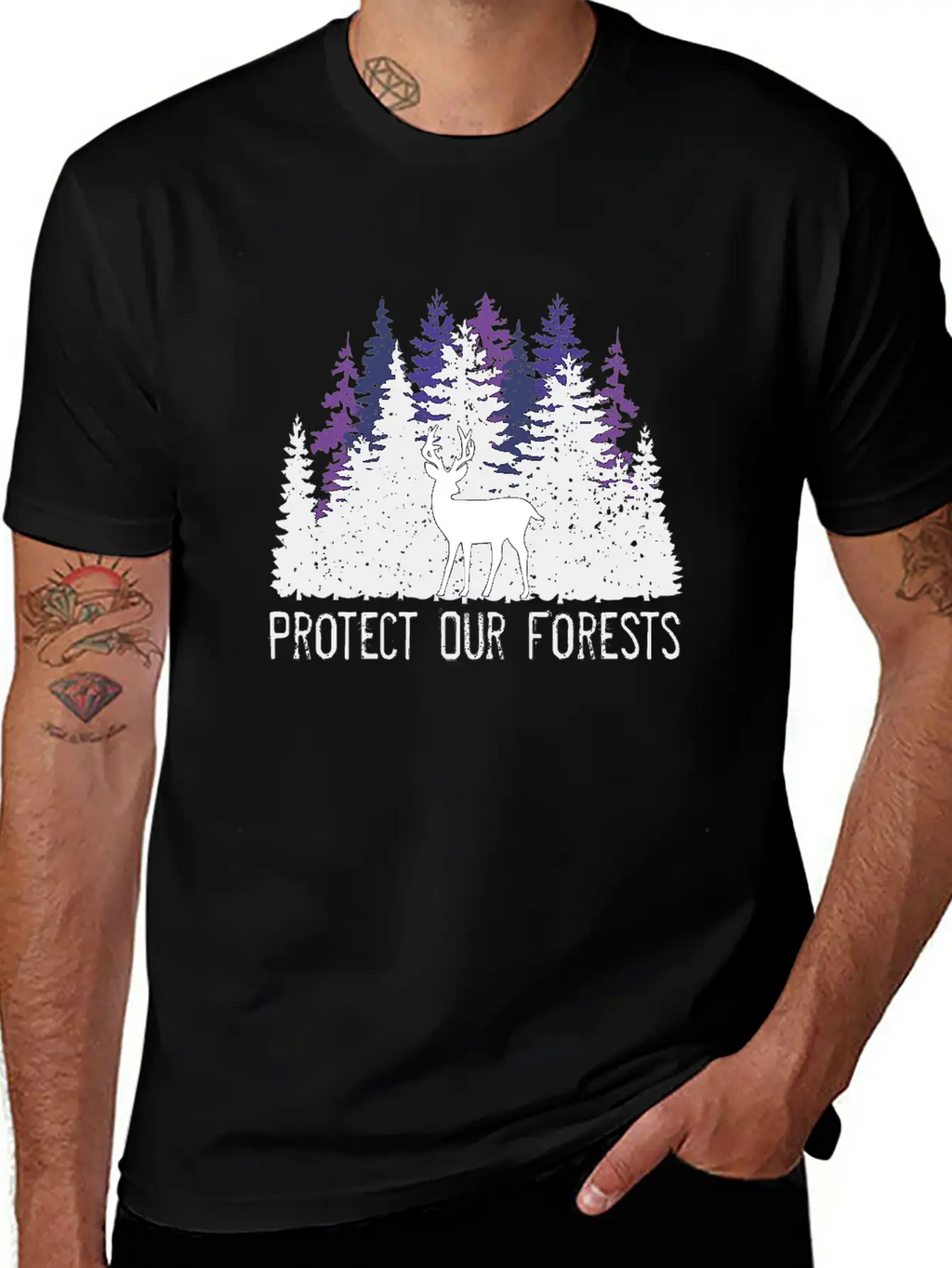 Protect Our Forests | Forest And Environment Lover Unisex Short Sleeve Soft Cotton T-Shirt – Casual Everyday Wear