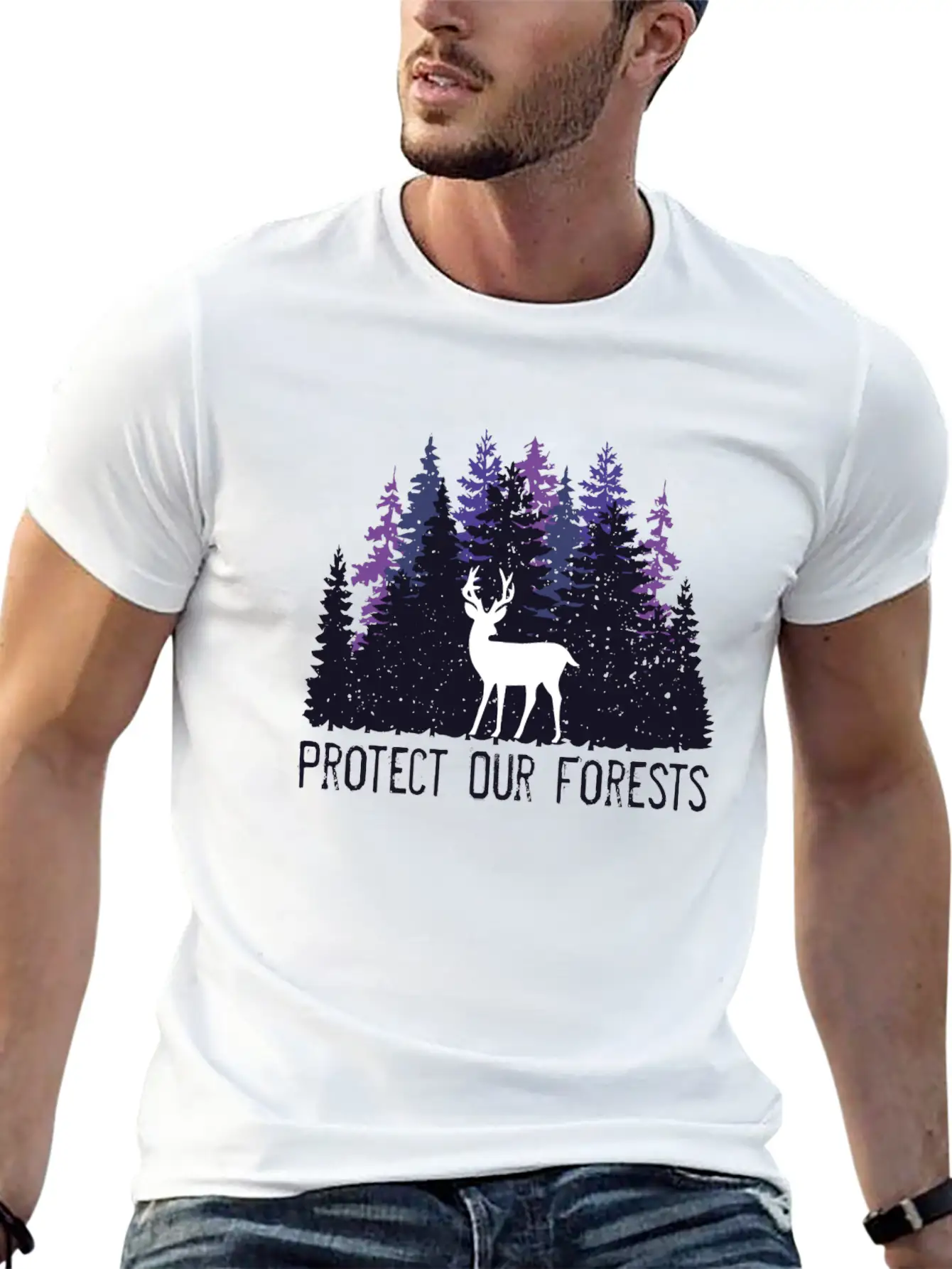 Protect Our Forests | Forest And Environment Lover Unisex Short Sleeve Soft Cotton T-Shirt – Casual Everyday Wear