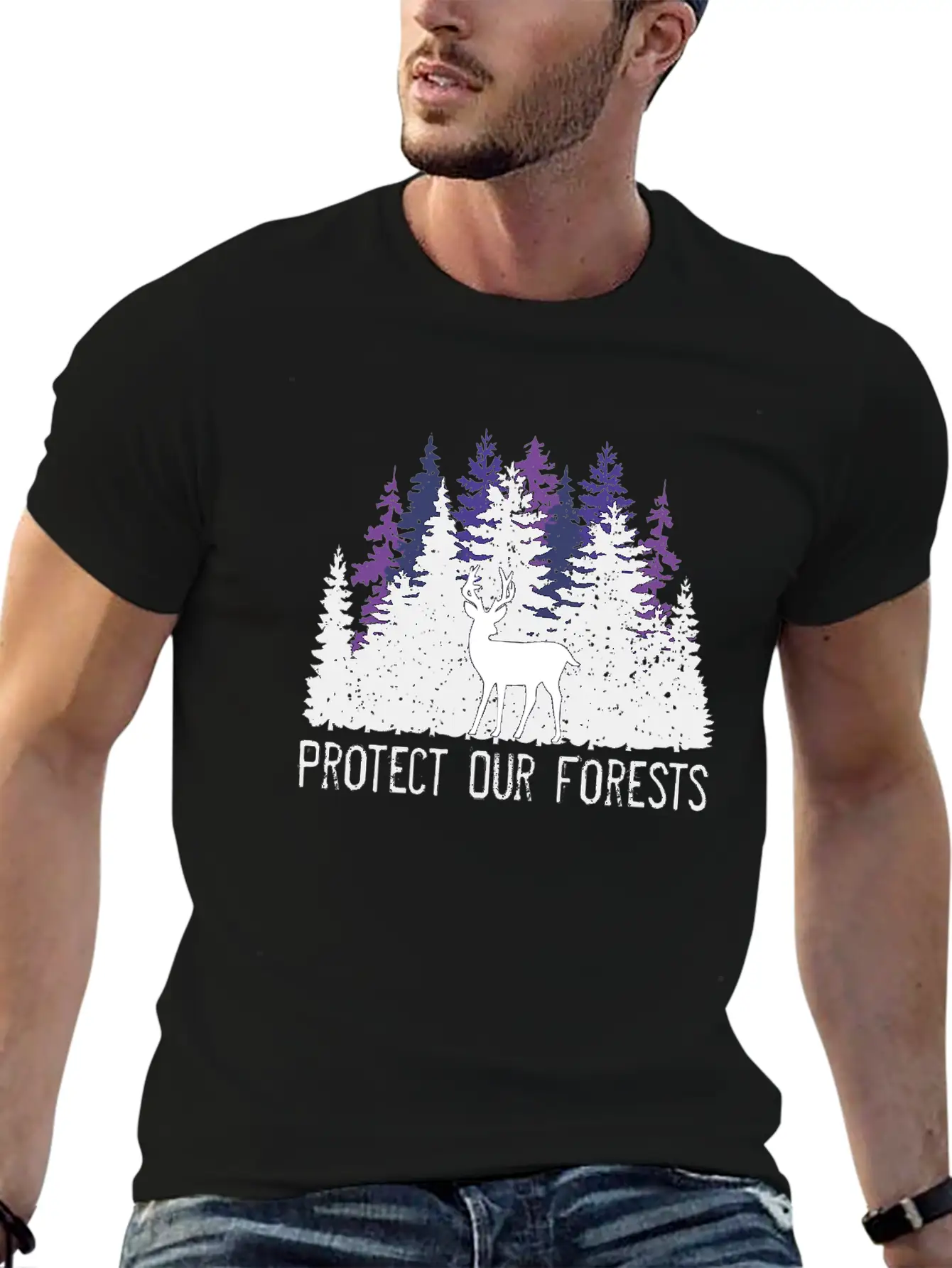 Protect Our Forests | Forest And Environment Lover Unisex Short Sleeve Soft Cotton T-Shirt – Casual Everyday Wear