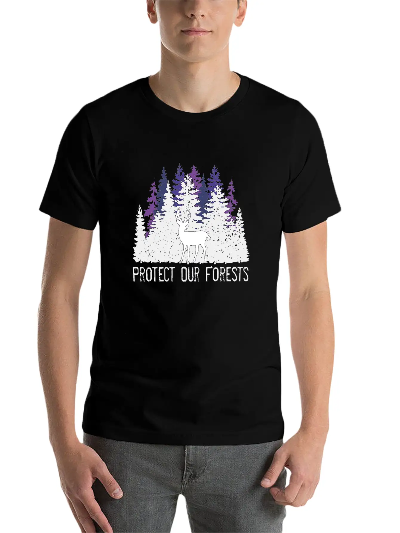 Protect Our Forests | Forest And Environment Lover Unisex Short Sleeve Soft Cotton T-Shirt – Casual Everyday Wear