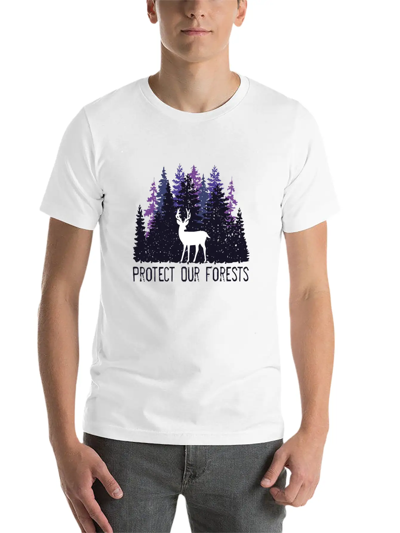 Protect Our Forests | Forest And Environment Lover Unisex Short Sleeve Soft Cotton T-Shirt – Casual Everyday Wear