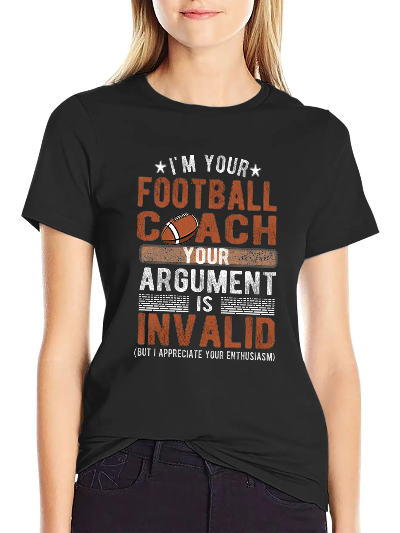 Proud Football Coach Gifts Football Coaching Essential Cotton Tee For Daily Outfits – Unisex Style