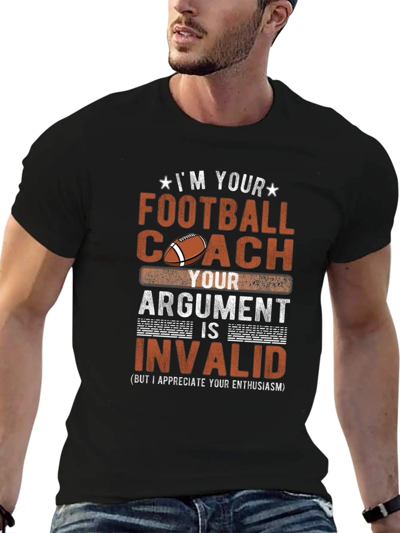 Proud Football Coach Gifts Football Coaching Essential Cotton Tee For Daily Outfits – Unisex Style