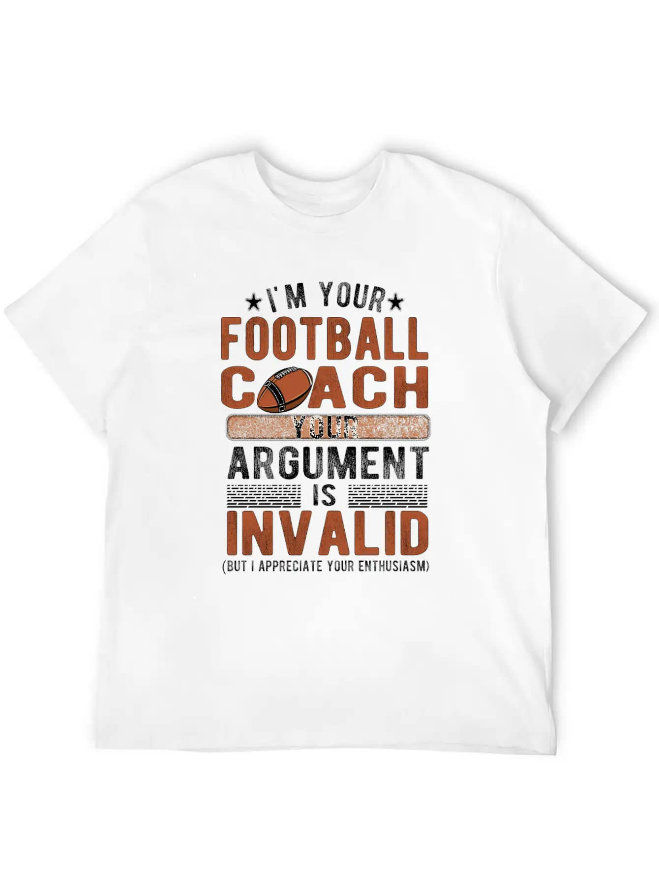 Proud Football Coach Gifts Football Coaching Essential Cotton Tee For Daily Outfits – Unisex Style
