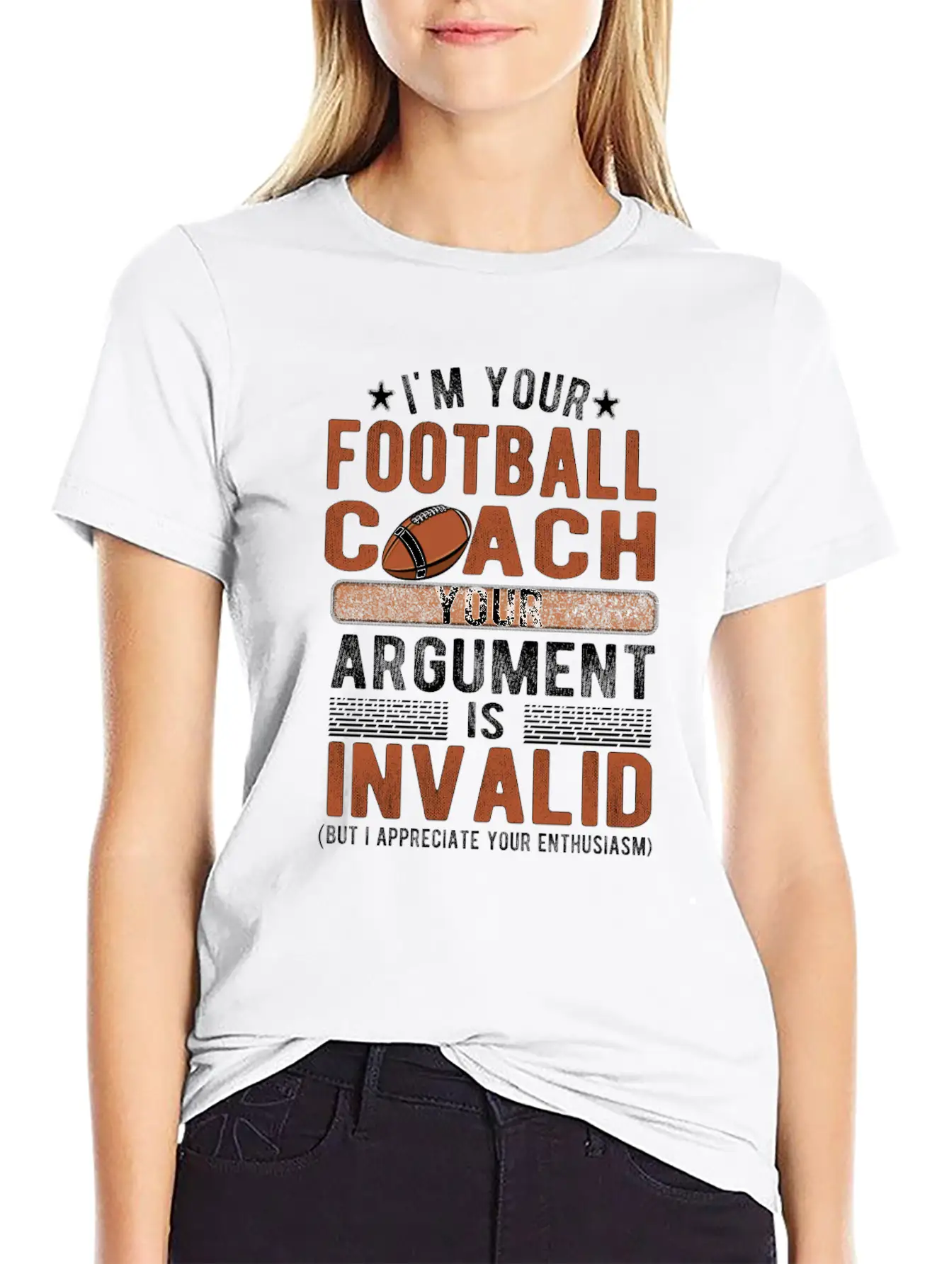 Proud Football Coach Gifts Football Coaching Essential Cotton Tee For Daily Outfits – Unisex Style