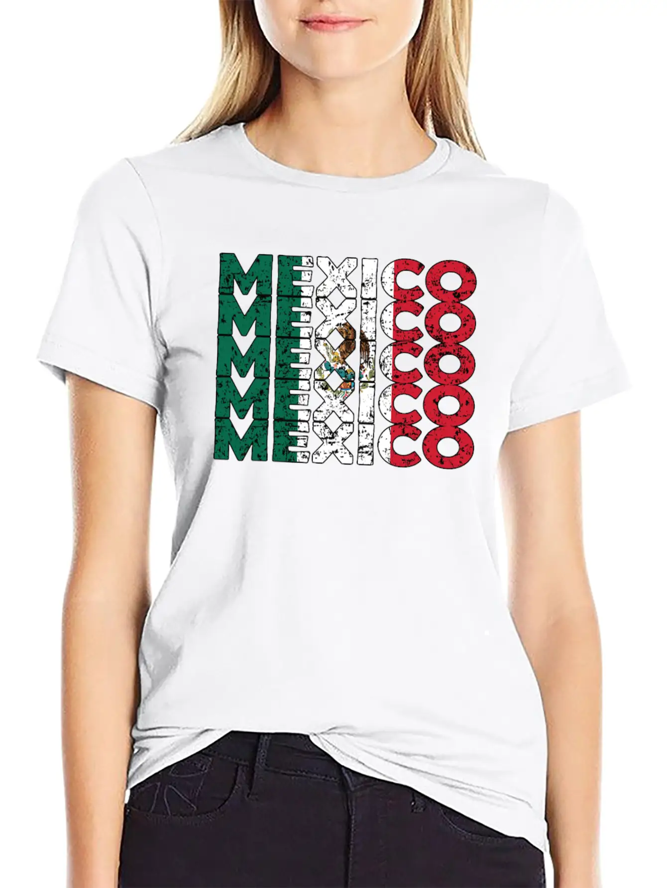 Proud Mexican Roots Mexico Flag Mexican Heritage Unisex Short Sleeve Soft Cotton T-Shirt – Casual Everyday Wear