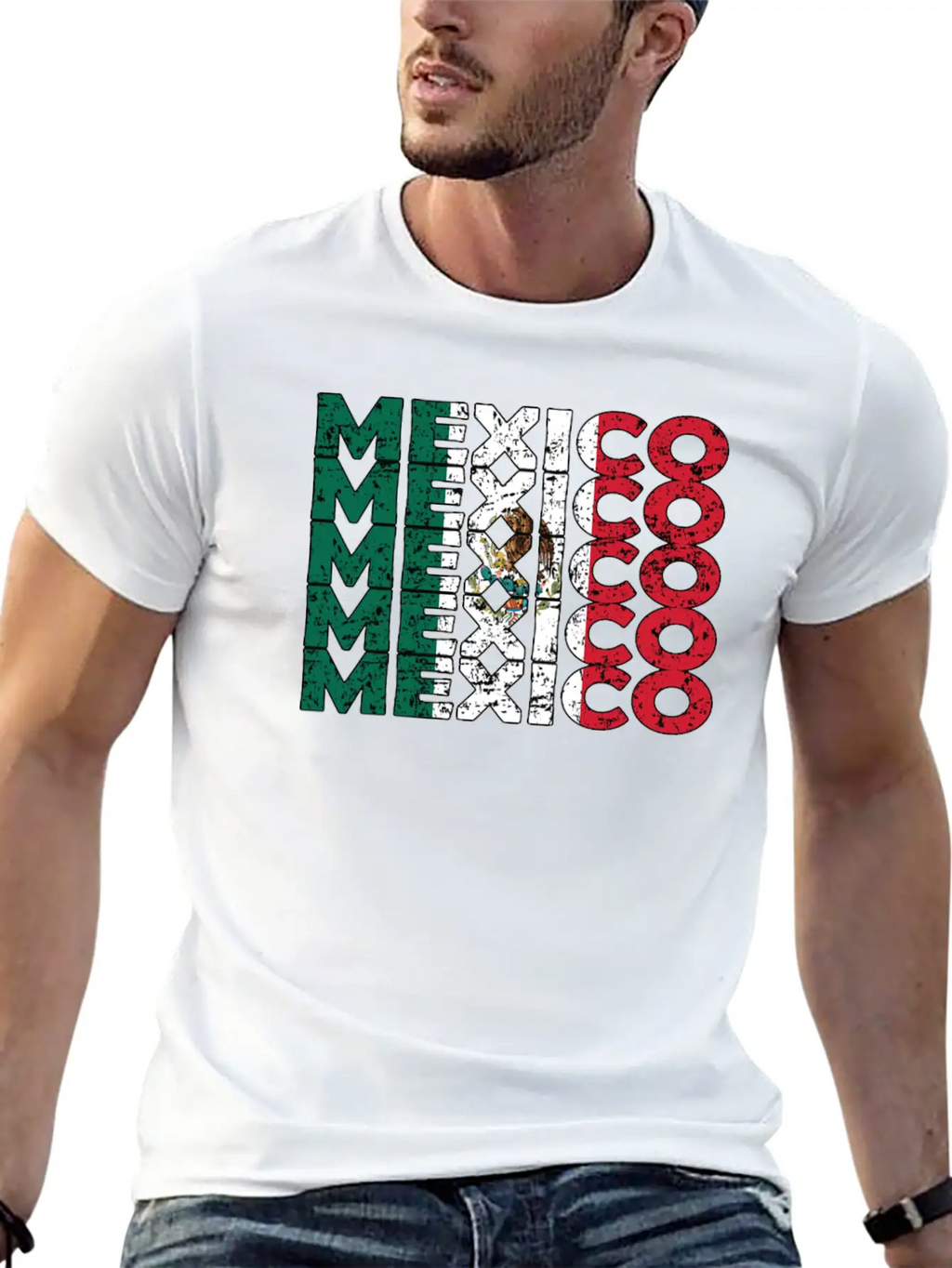 Proud Mexican Roots Mexico Flag Mexican Heritage Unisex Short Sleeve Soft Cotton T-Shirt – Casual Everyday Wear