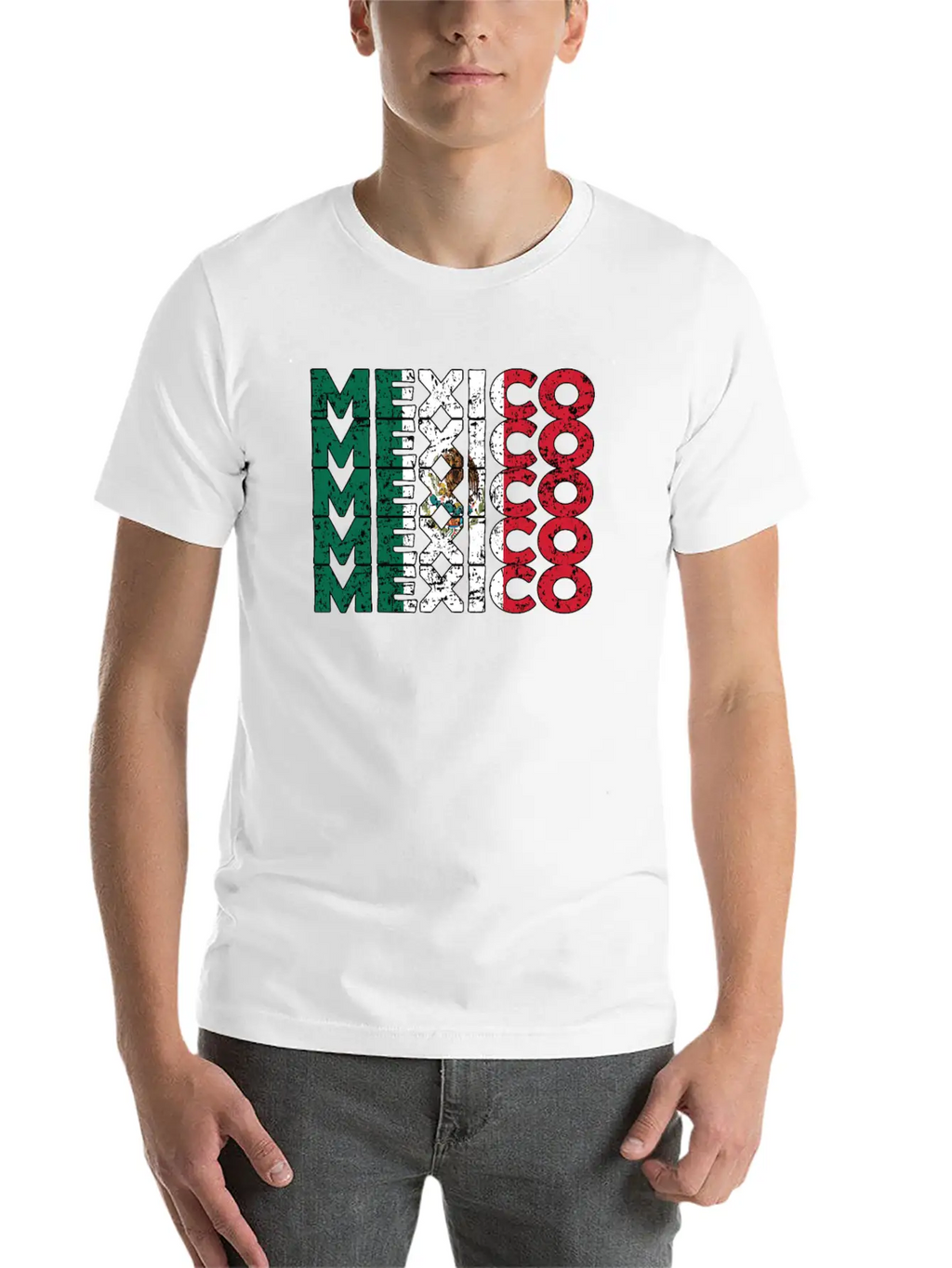 Proud Mexican Roots Mexico Flag Mexican Heritage Unisex Short Sleeve Soft Cotton T-Shirt – Casual Everyday Wear