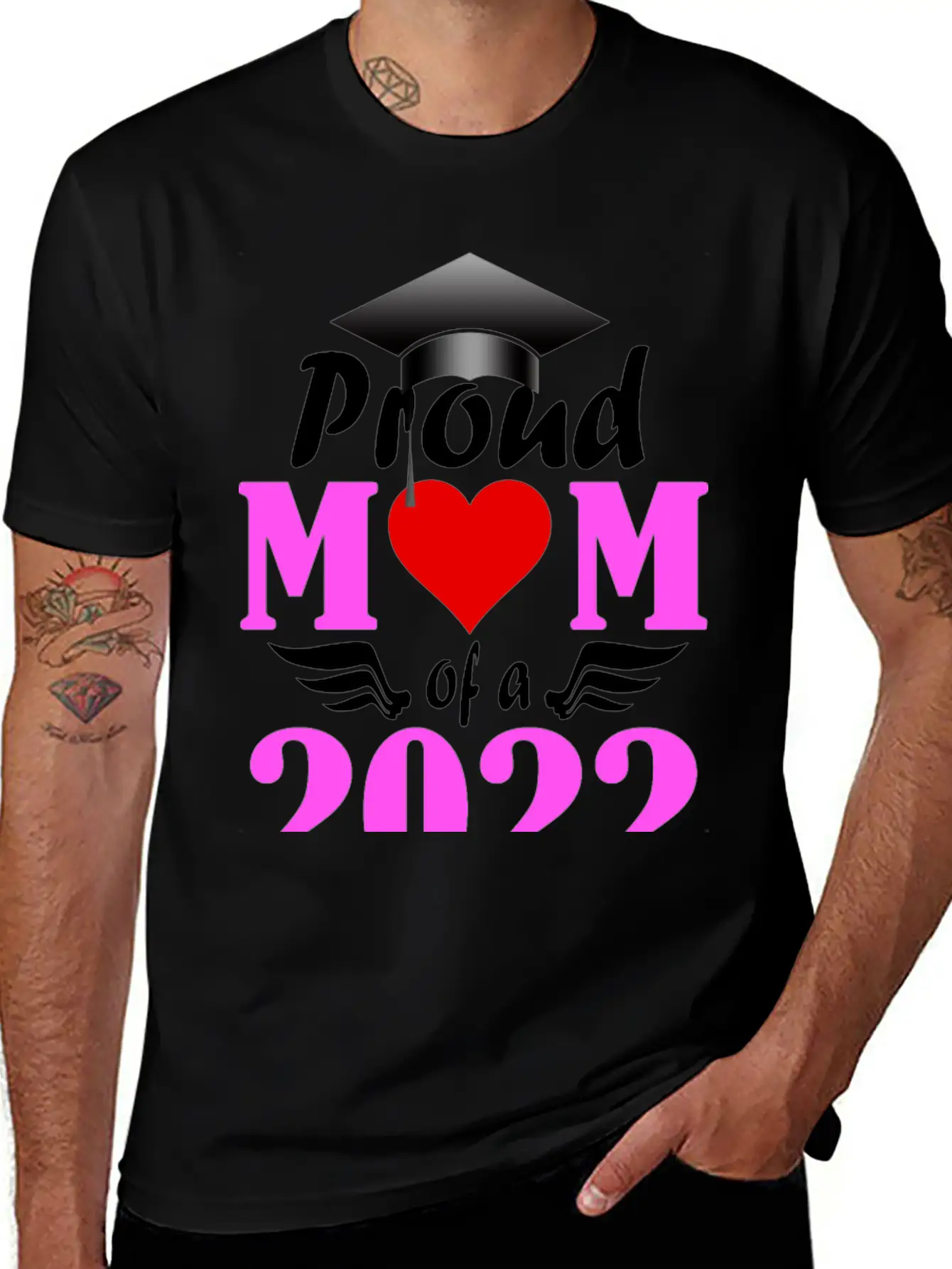 Proud Mom Of A 2022 Senior Unisex Short Sleeve Soft Cotton T-Shirt – Casual Everyday Wear