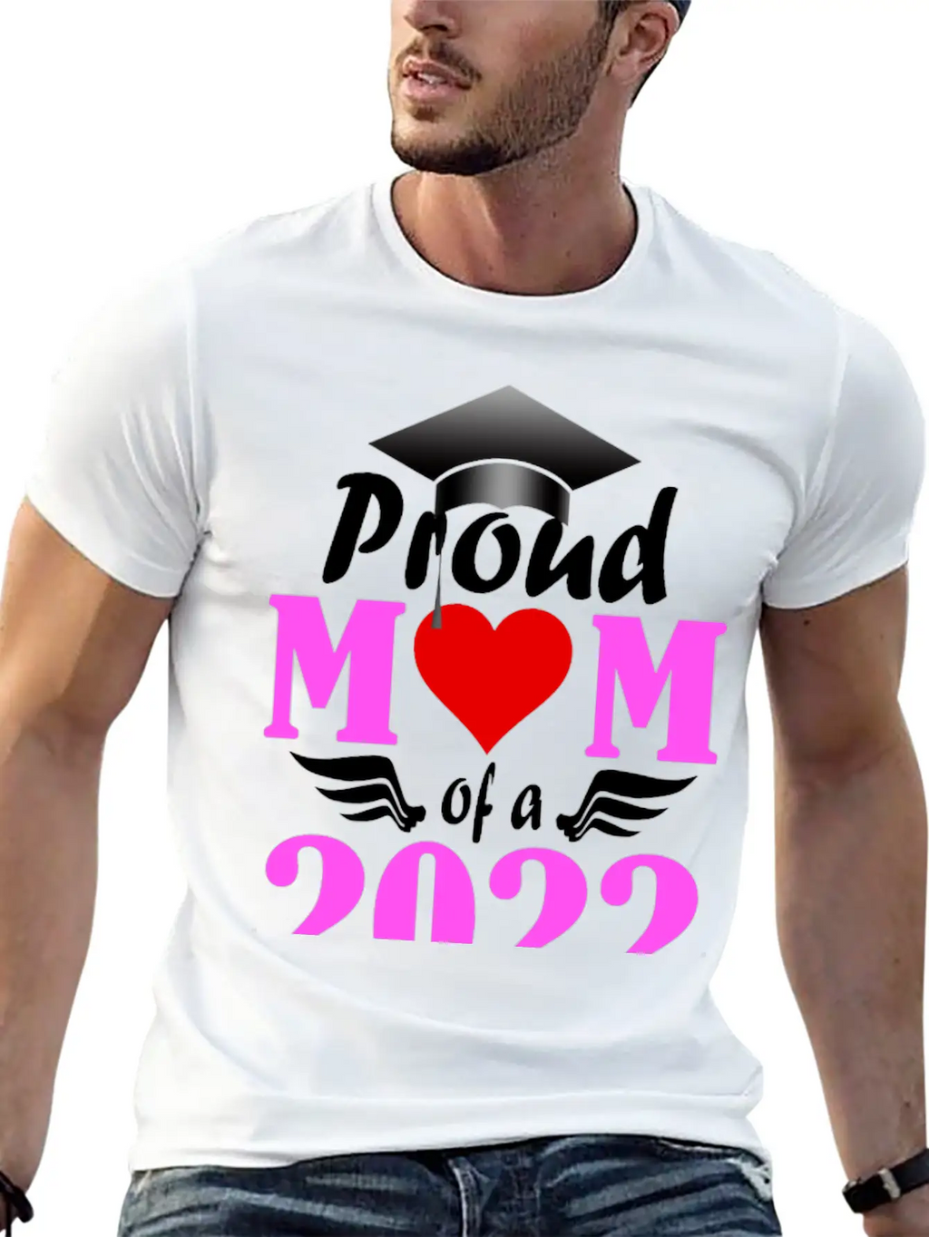 Proud Mom Of A 2022 Senior Unisex Short Sleeve Soft Cotton T-Shirt – Casual Everyday Wear