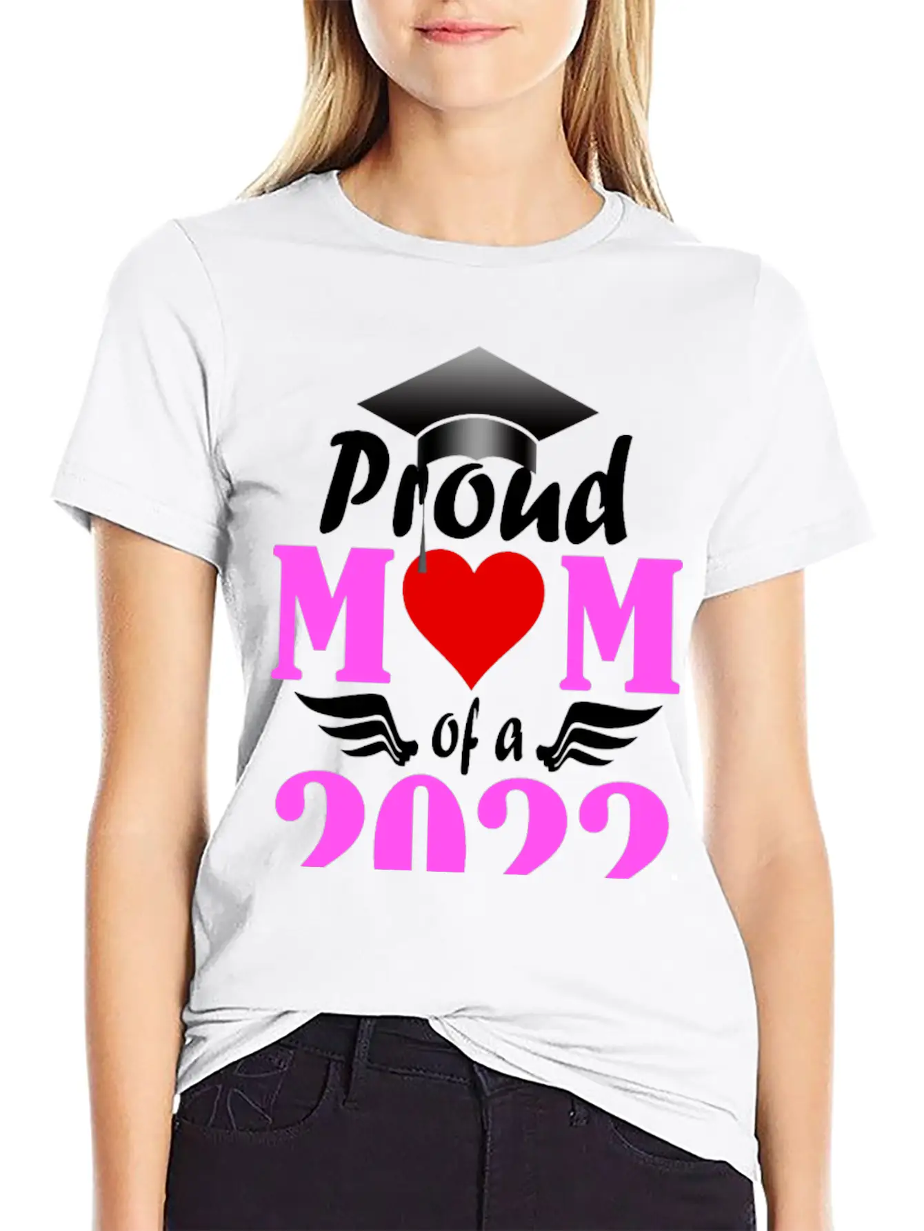Proud Mom Of A 2022 Senior Unisex Short Sleeve Soft Cotton T-Shirt – Casual Everyday Wear