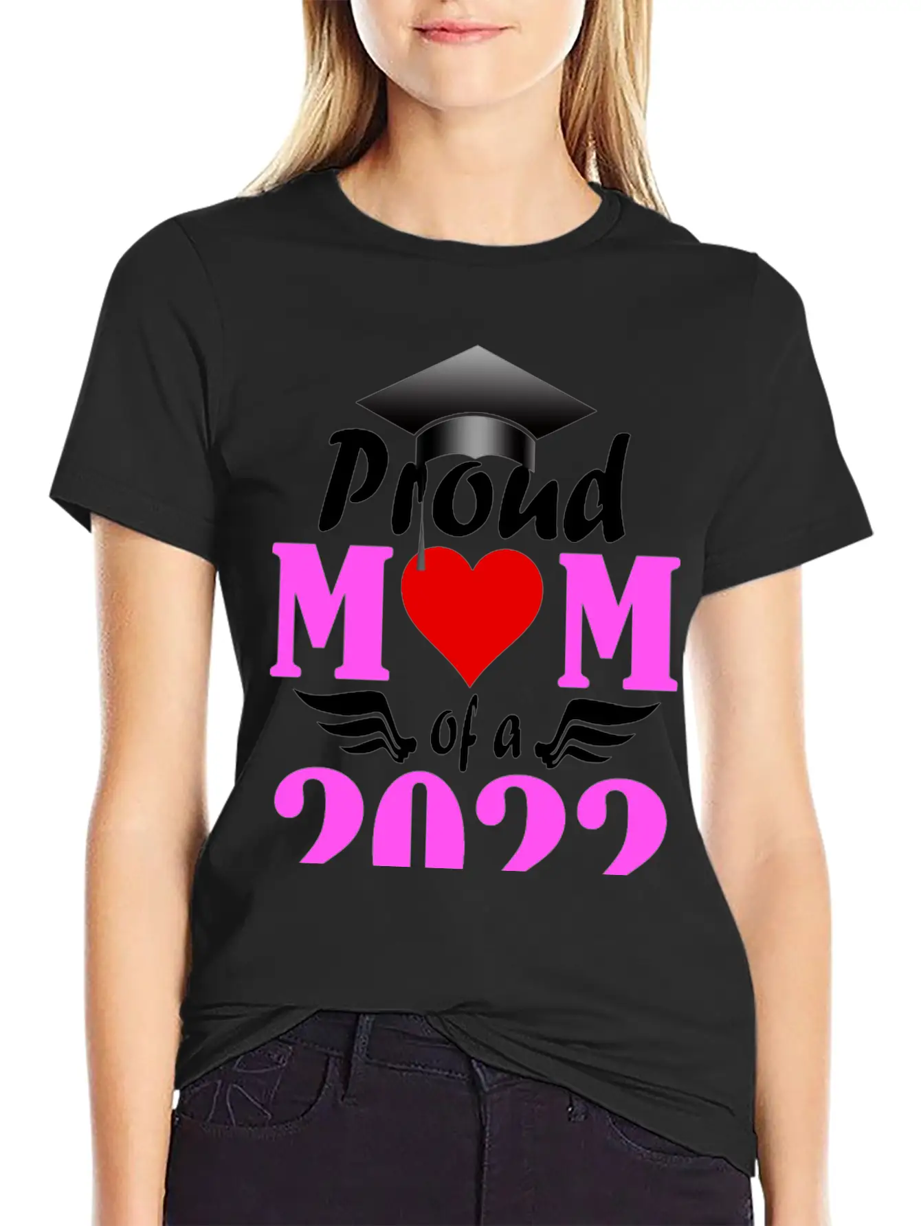 Proud Mom Of A 2022 Senior Unisex Short Sleeve Soft Cotton T-Shirt – Casual Everyday Wear