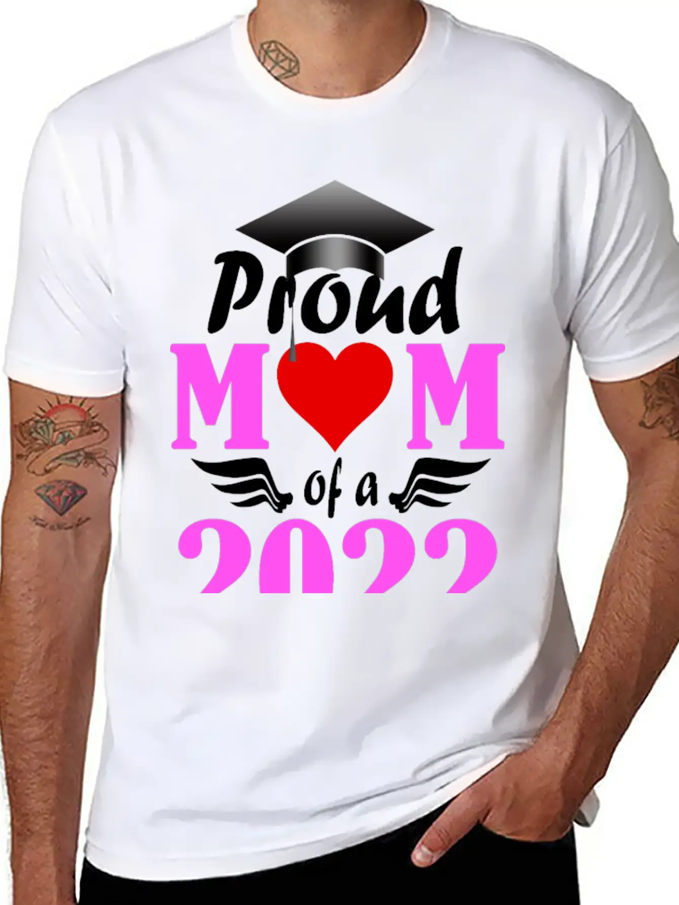 Proud Mom Of A 2022 Senior Unisex Short Sleeve Soft Cotton T-Shirt – Casual Everyday Wear