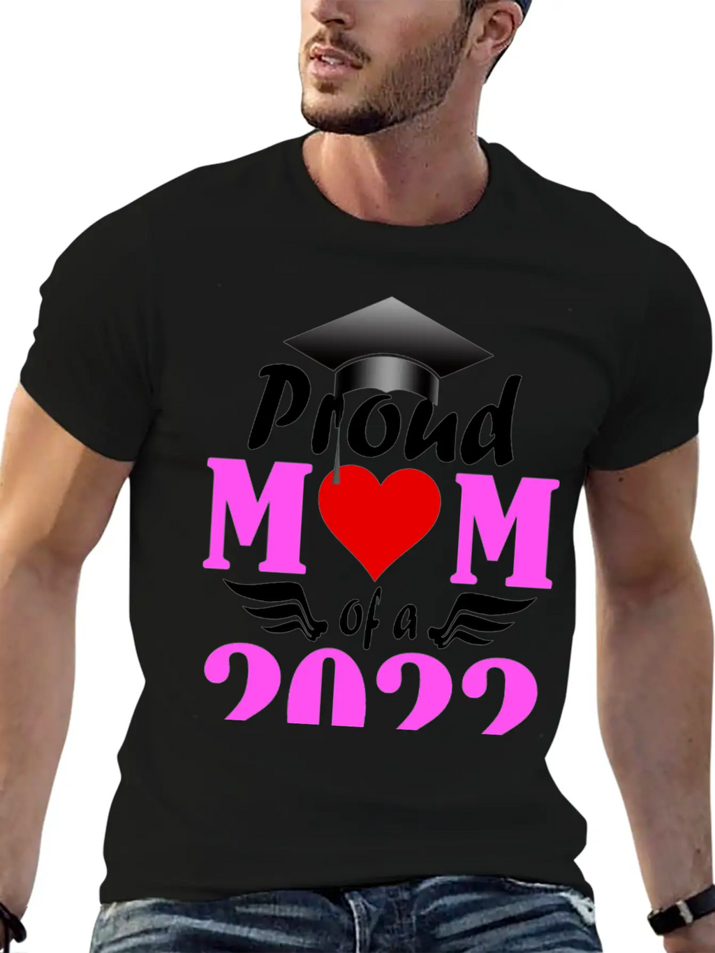 Proud Mom Of A 2022 Senior Unisex Short Sleeve Soft Cotton T-Shirt – Casual Everyday Wear