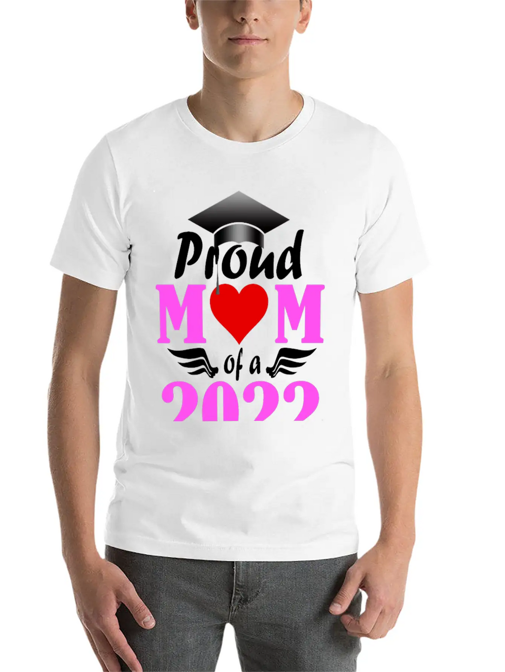 Proud Mom Of A 2022 Senior Unisex Short Sleeve Soft Cotton T-Shirt – Casual Everyday Wear