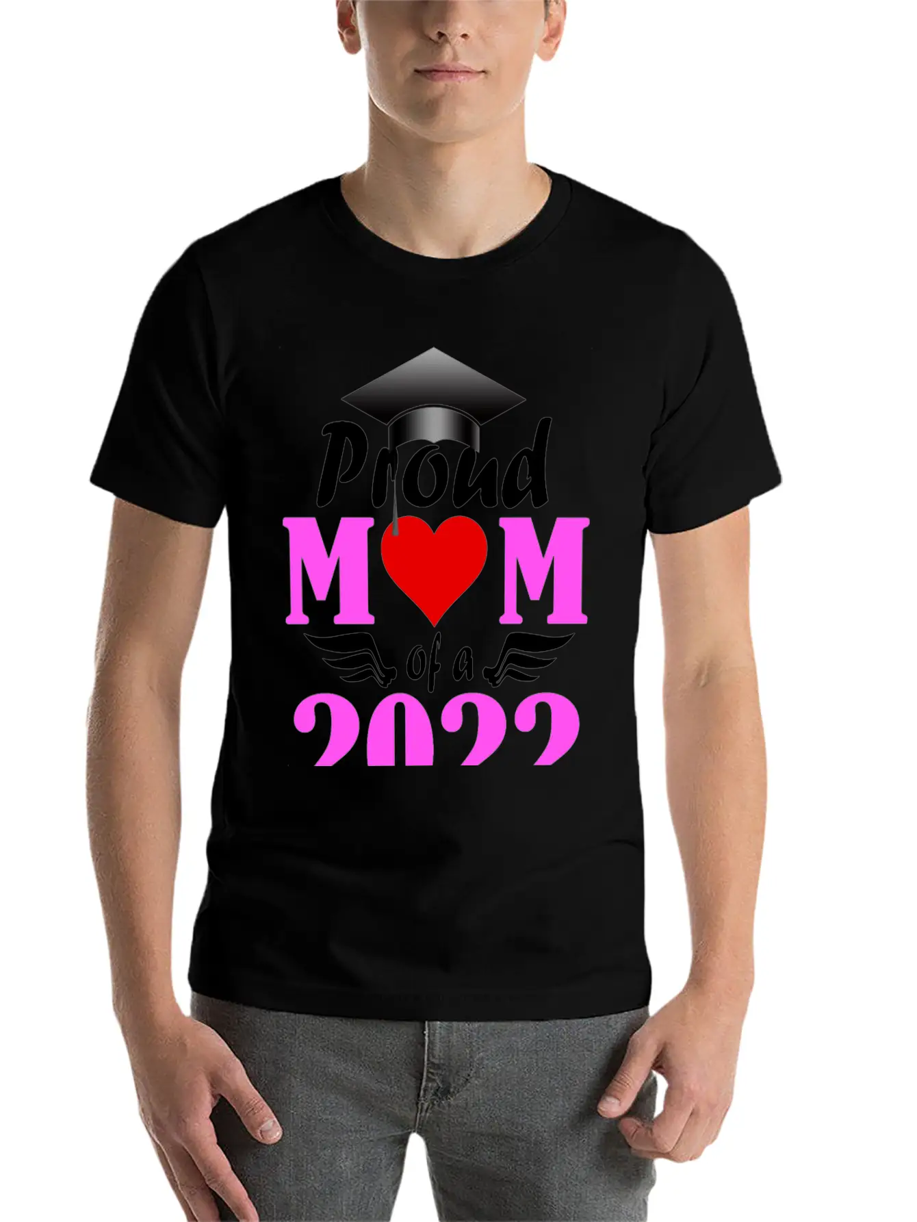 Proud Mom Of A 2022 Senior Unisex Short Sleeve Soft Cotton T-Shirt – Casual Everyday Wear