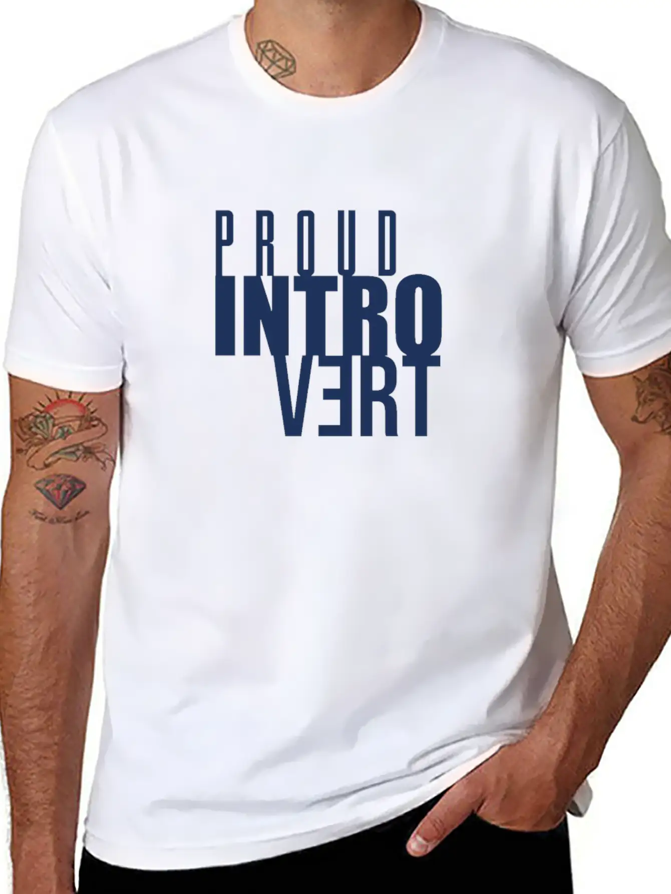 Proud Salesperson Introverted Shy Introvert Unisex Short Sleeve Soft Cotton T-Shirt – Casual Everyday Wear
