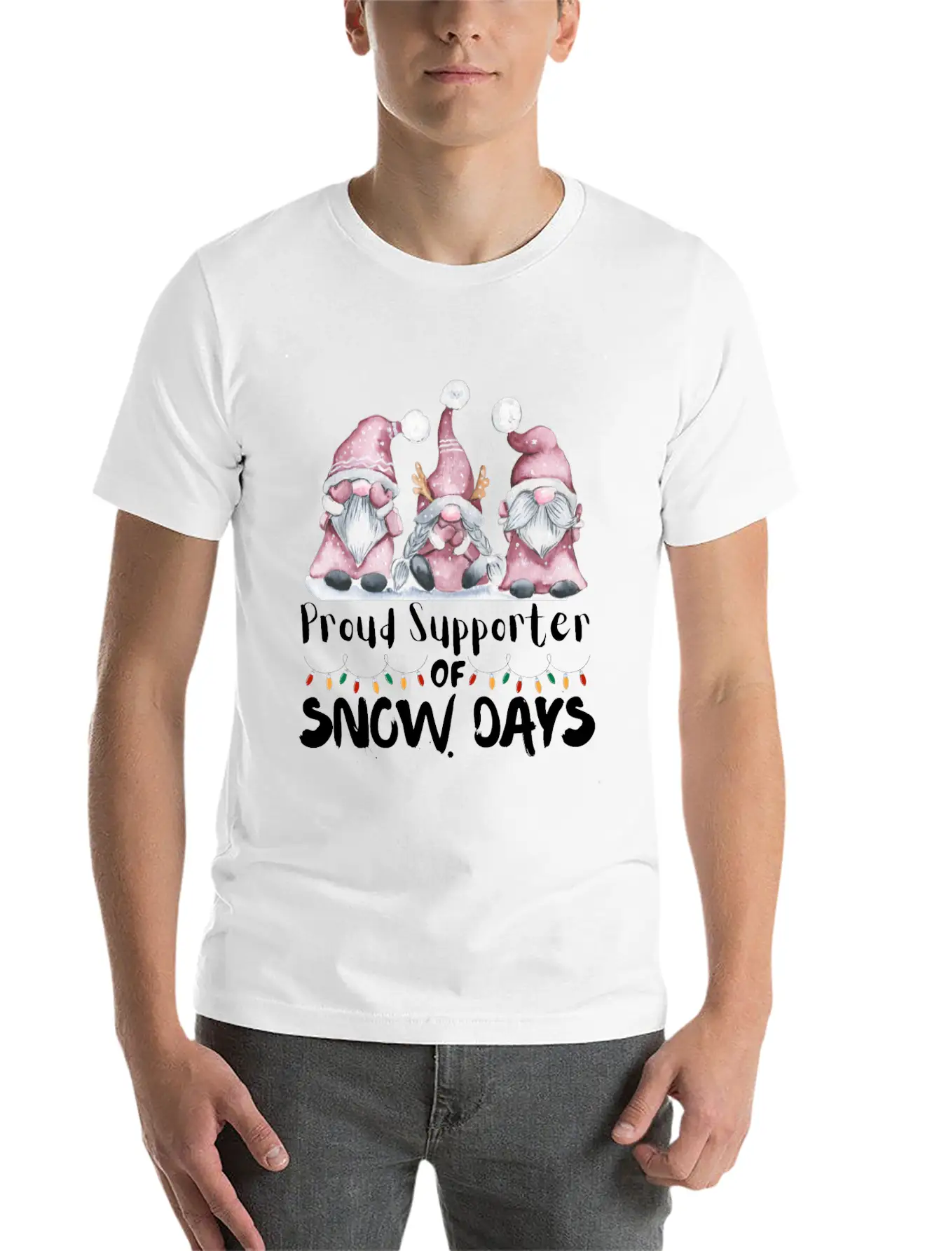 Proud Supporter Of Snow Days Funny Teacher Unisex Casual T-Shirt – Clean Design For Daily Comfort