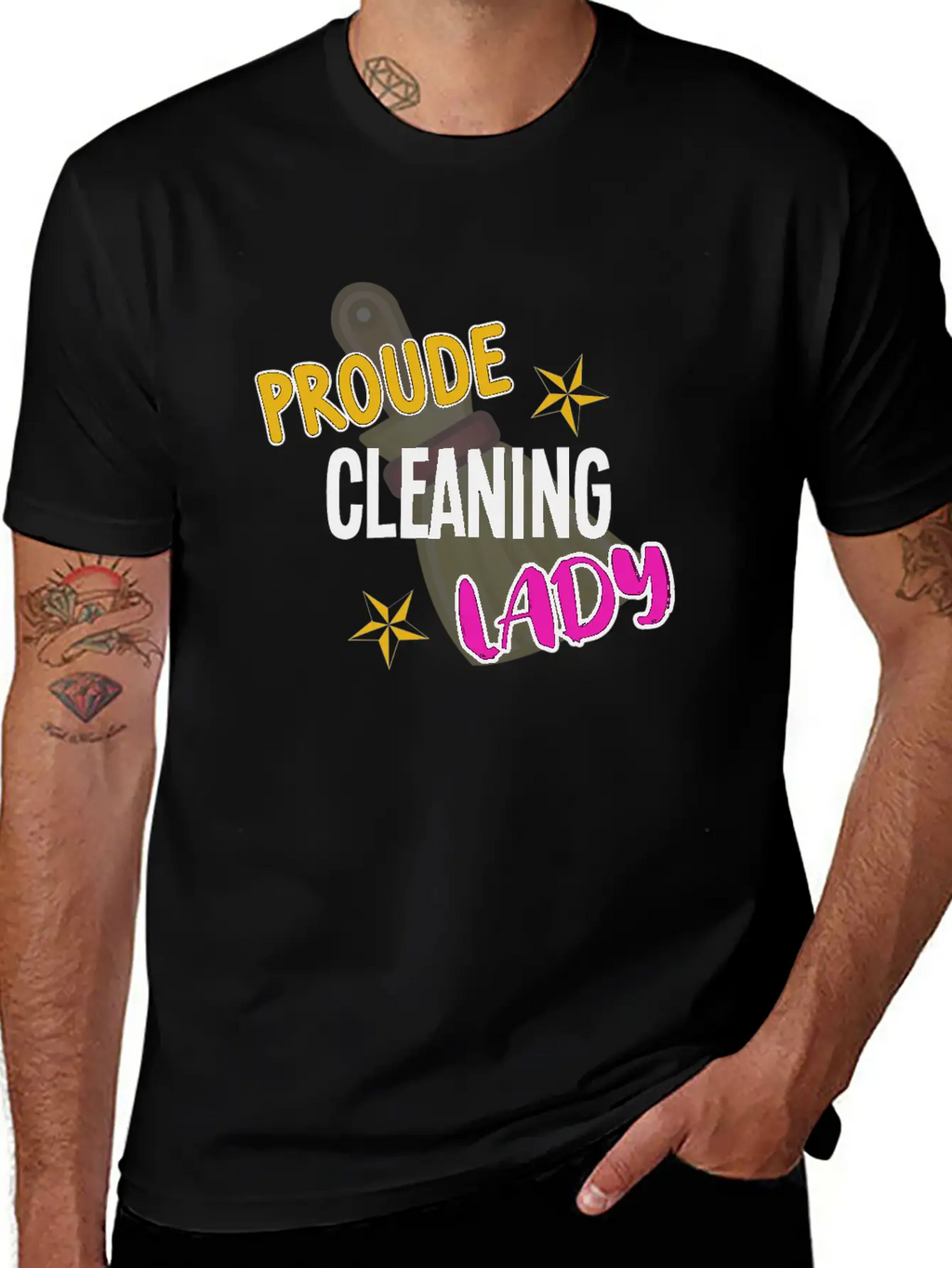 Proude Cleaning Lady Housekeeping Cleaner Classic Fit Graphic Tee For Daily Comfort – Unisex Cotton Shirt