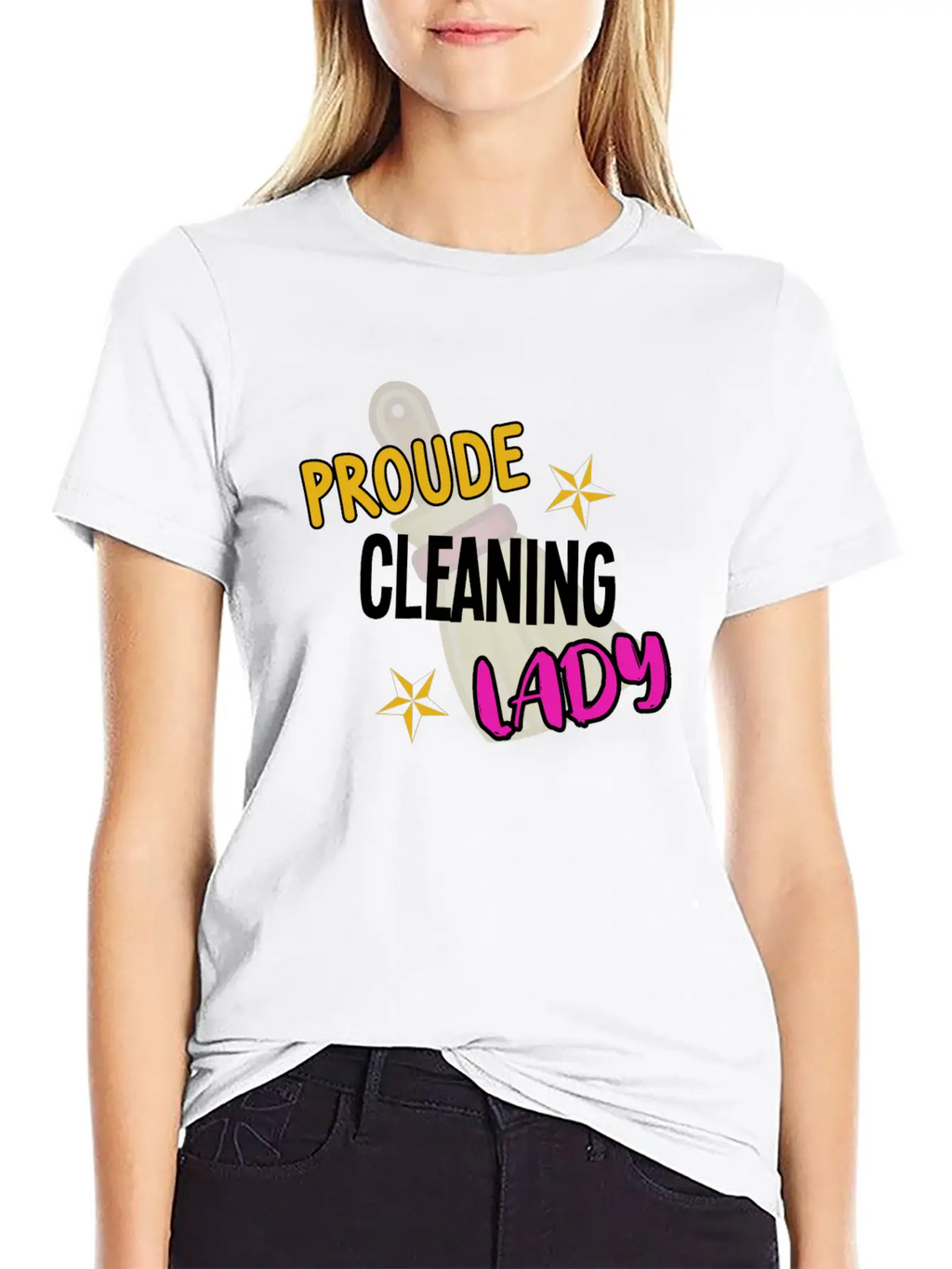 Proude Cleaning Lady Housekeeping Cleaner Classic Fit Graphic Tee For Daily Comfort – Unisex Cotton Shirt