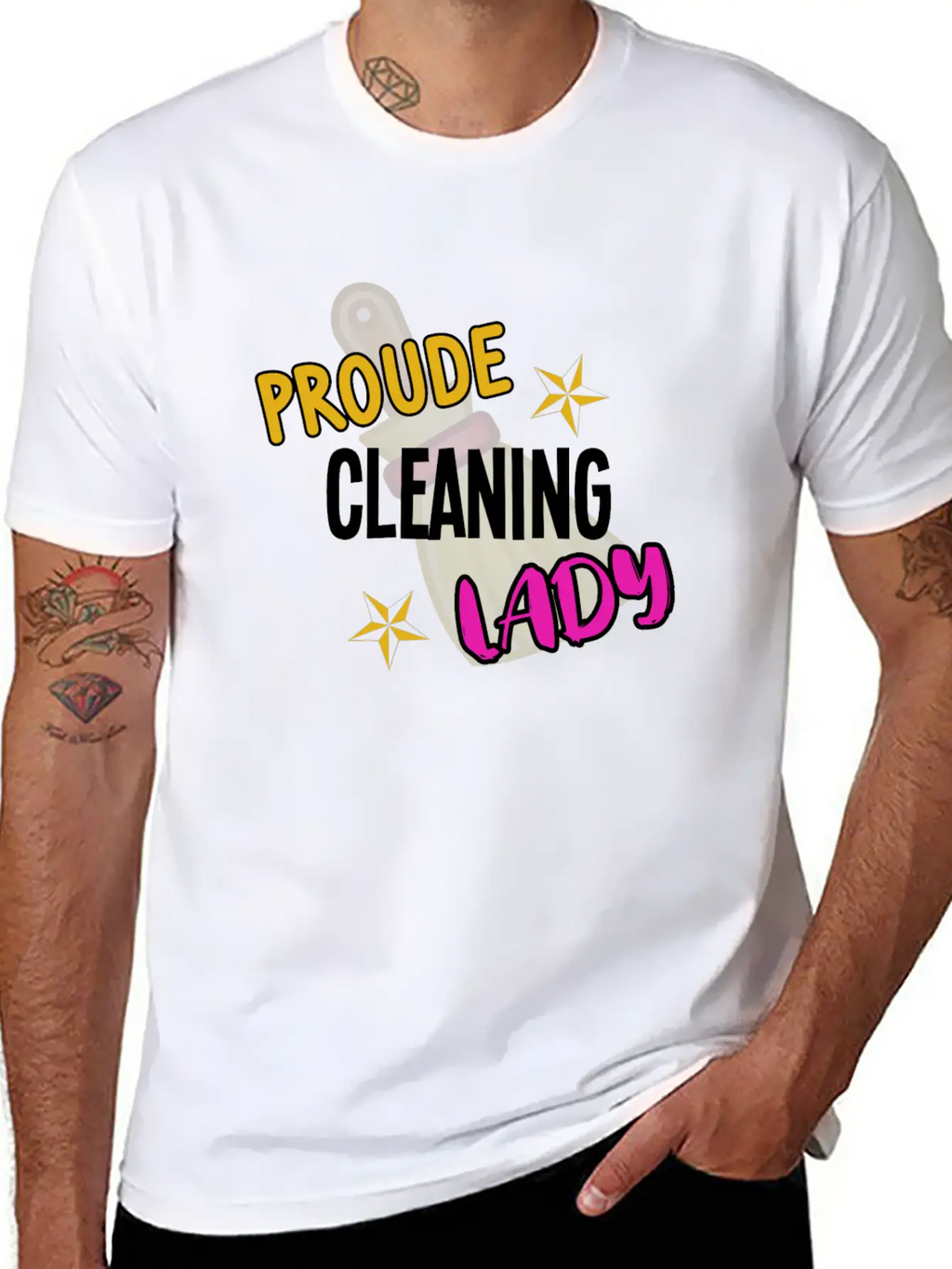 Proude Cleaning Lady Housekeeping Cleaner Classic Fit Graphic Tee For Daily Comfort – Unisex Cotton Shirt