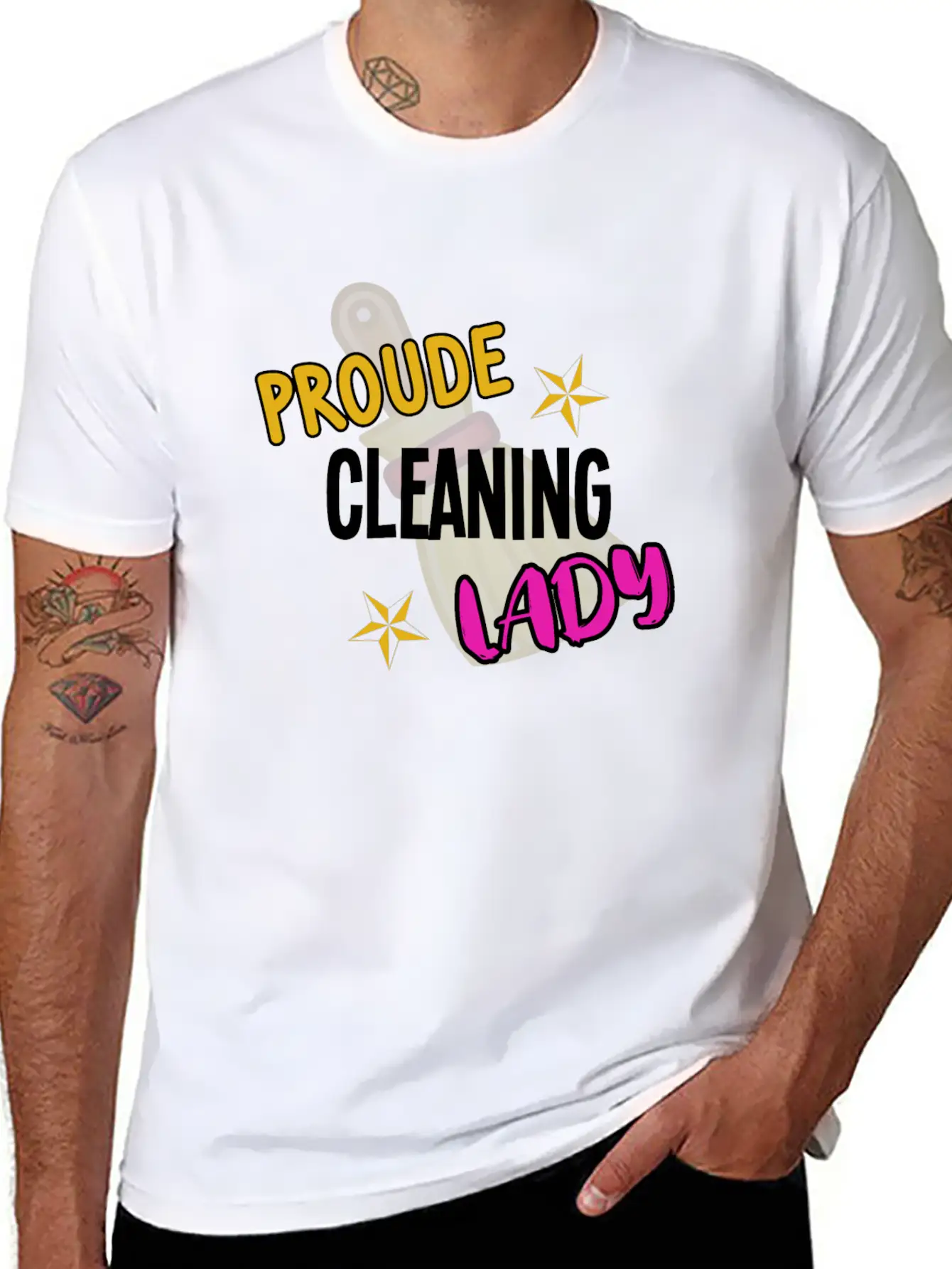 Proude Cleaning Lady Housekeeping Cleaner Classic Fit Graphic Tee For Daily Comfort – Unisex Cotton Shirt