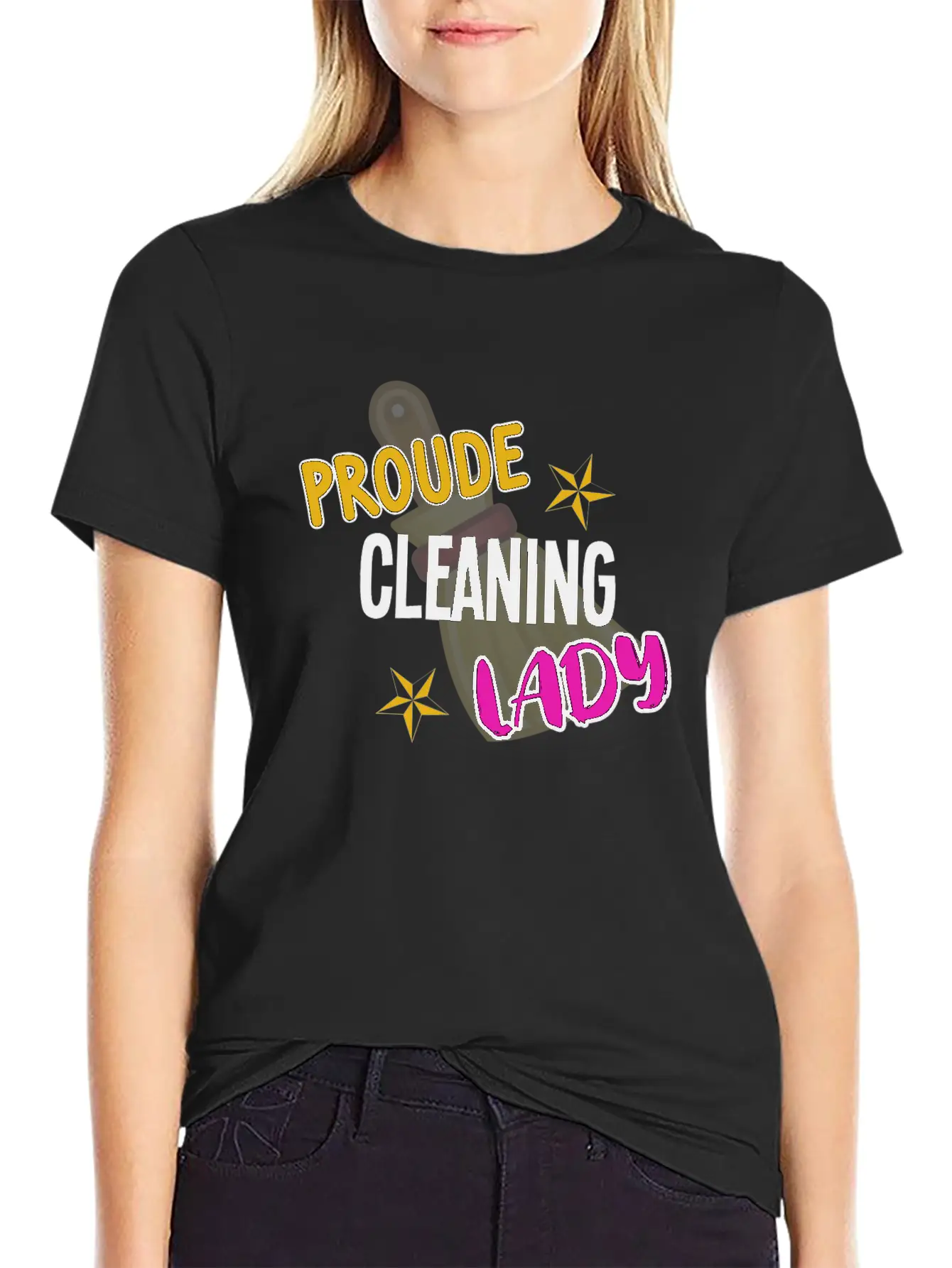 Proude Cleaning Lady Housekeeping Cleaner Classic Fit Graphic Tee For Daily Comfort – Unisex Cotton Shirt