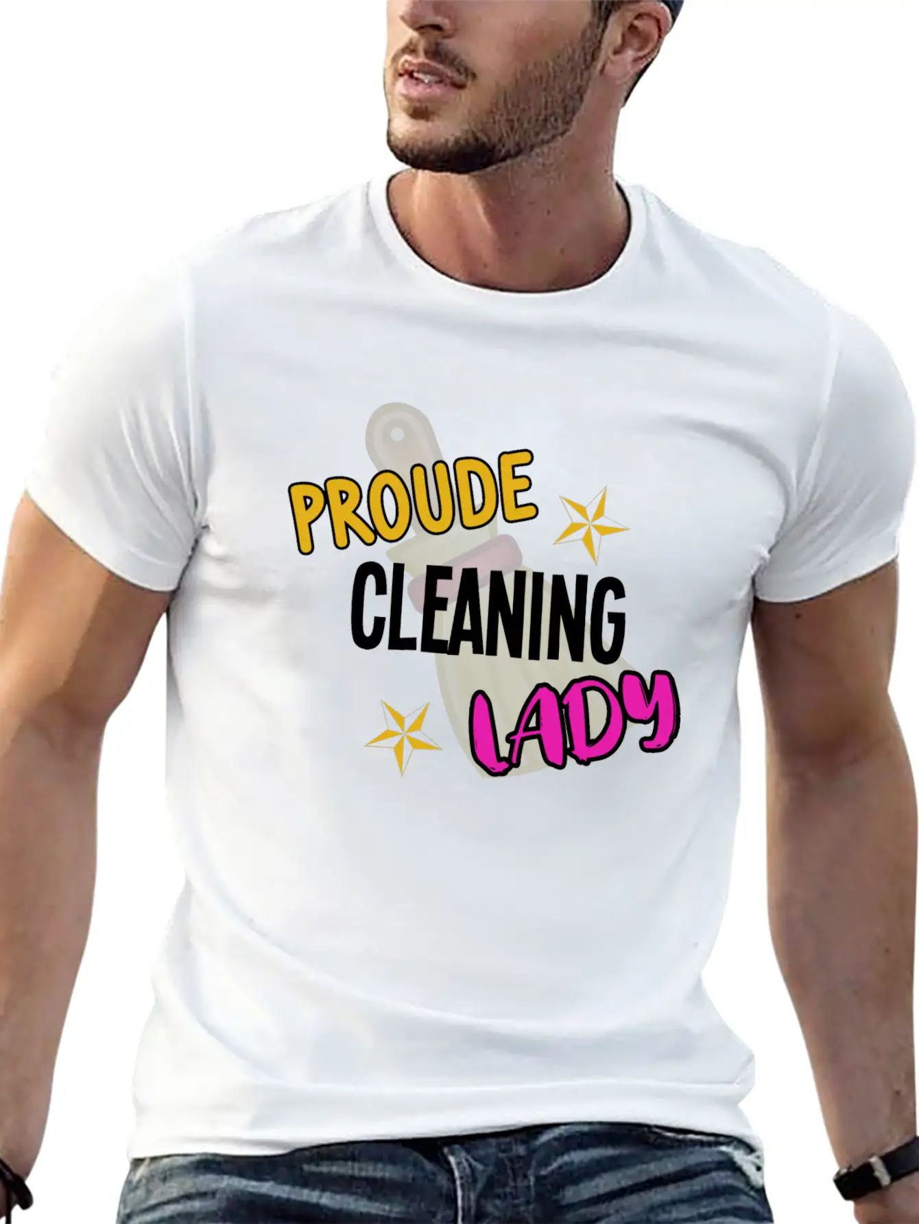 Proude Cleaning Lady Housekeeping Cleaner Classic Fit Graphic Tee For Daily Comfort – Unisex Cotton Shirt