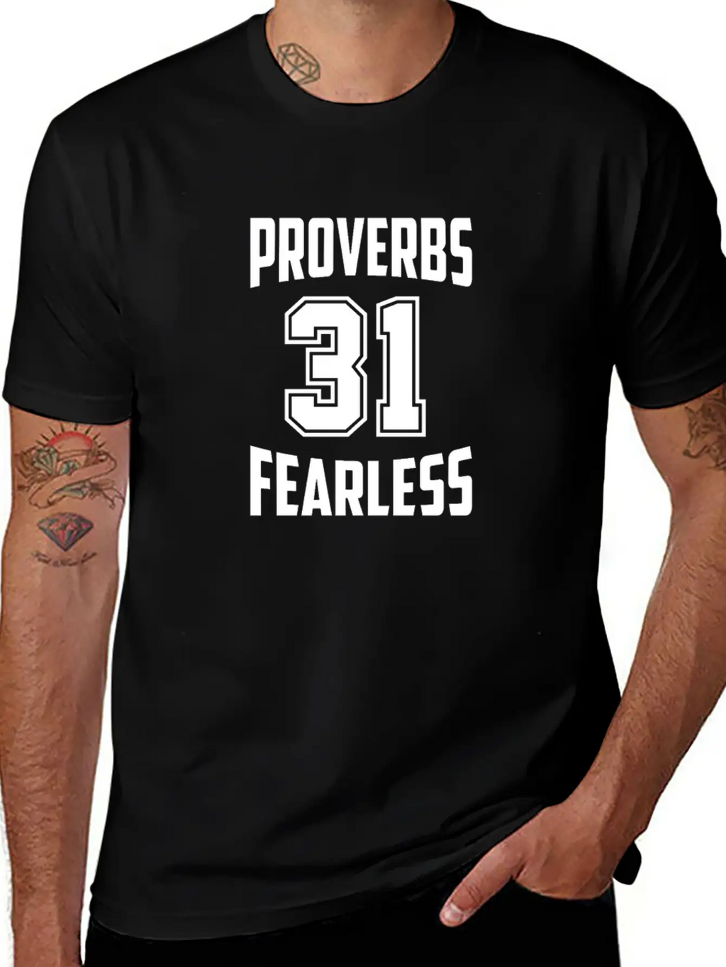 Proverbs 31 Fearless , Christian Woman Of Faith Stylish Everyday T-Shirt – Unisex Basic Cotton Tee