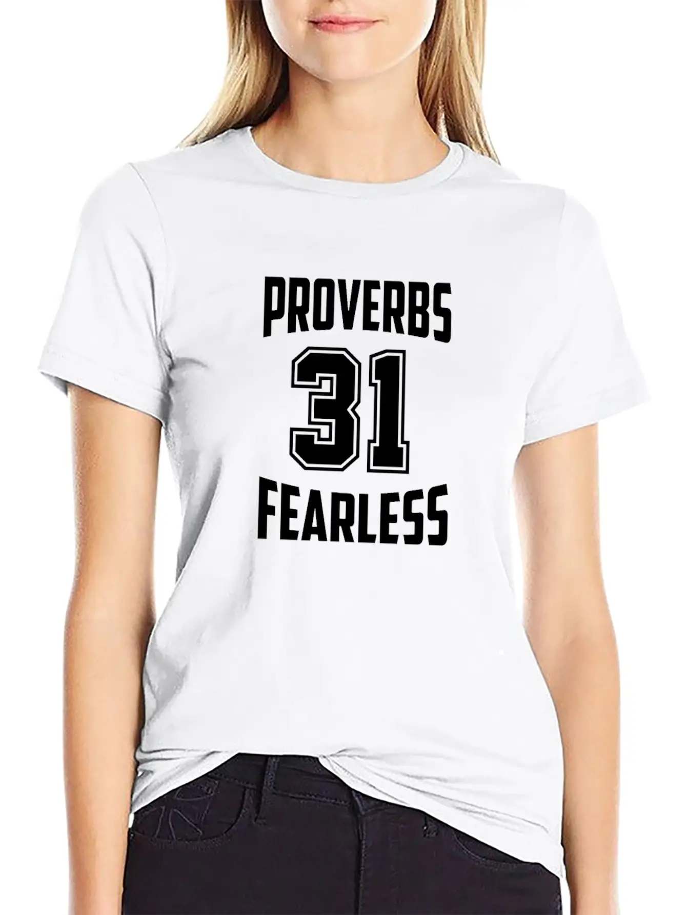 Proverbs 31 Fearless , Christian Woman Of Faith Stylish Everyday T-Shirt – Unisex Basic Cotton Tee