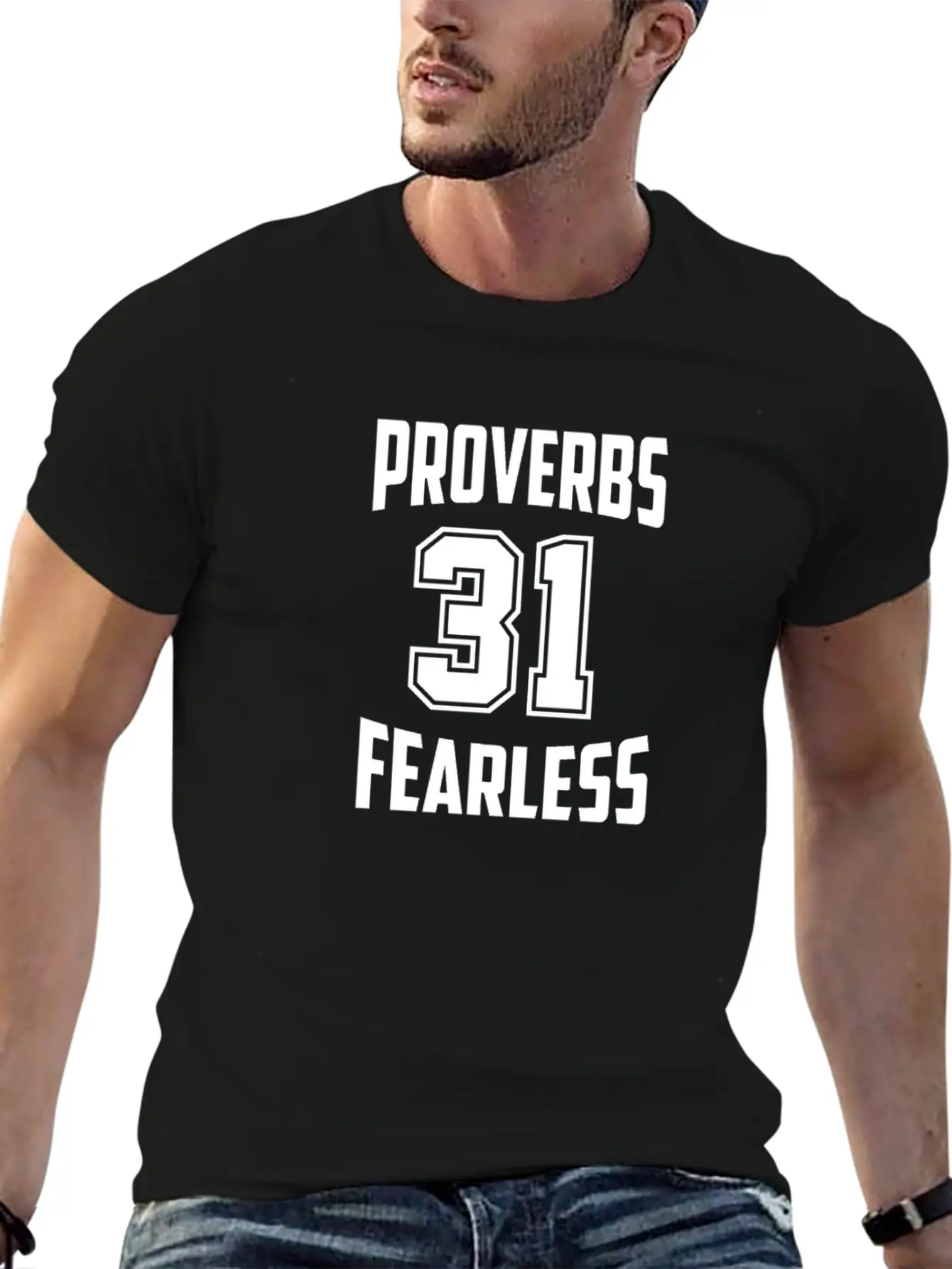 Proverbs 31 Fearless , Christian Woman Of Faith Stylish Everyday T-Shirt – Unisex Basic Cotton Tee