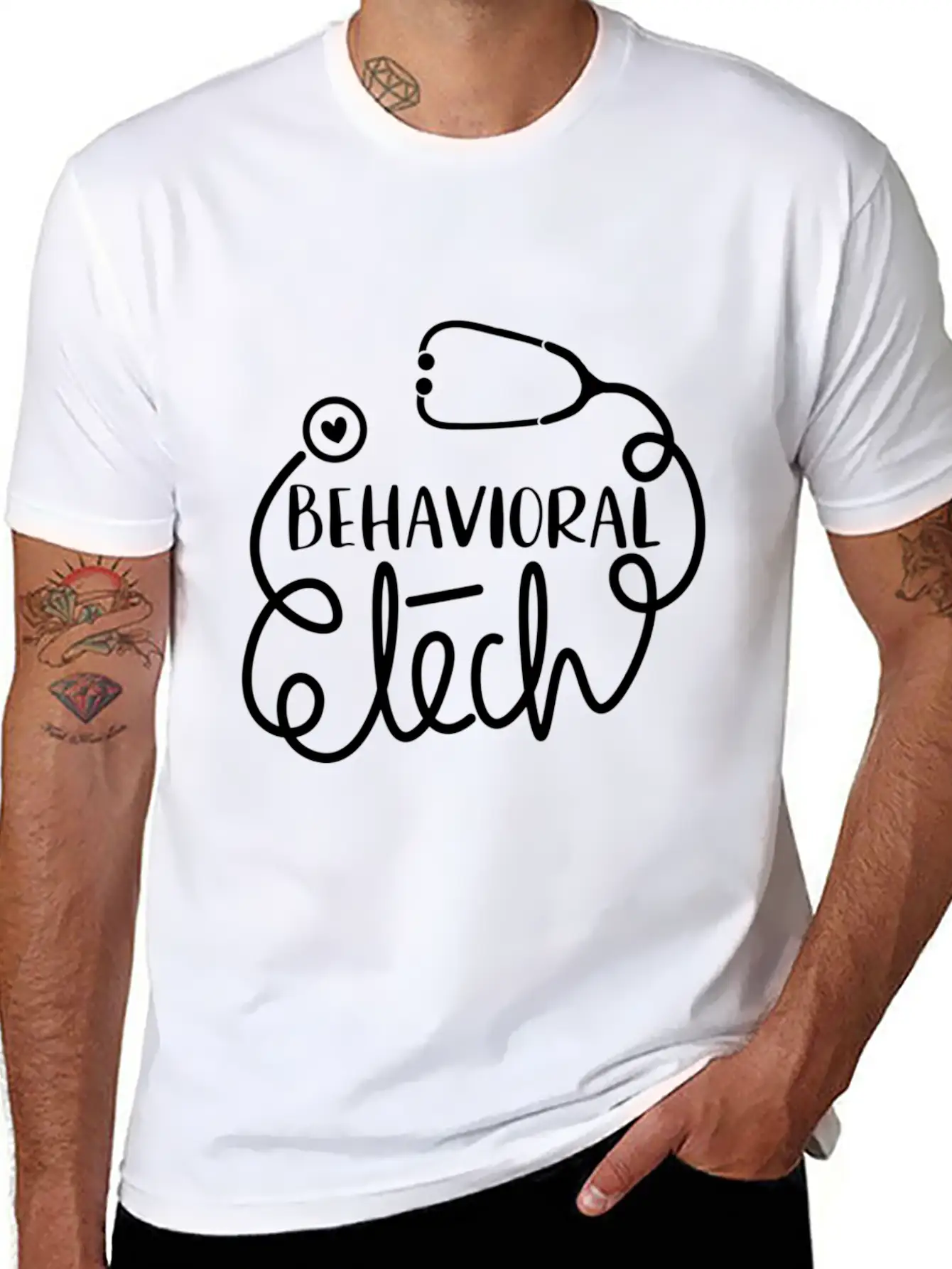 Psychiatric Technician Mental Health Tech Behavior Classic Fit Graphic Tee For Daily Comfort – Unisex Cotton Shirt
