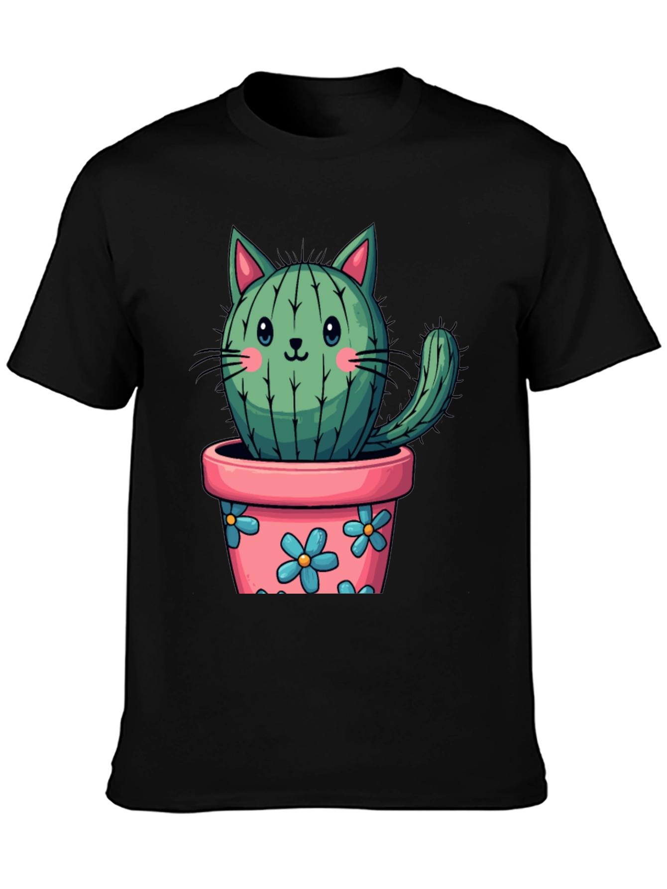 Cactus Cat T-Shirt - Potted Plant Kitten Tee
